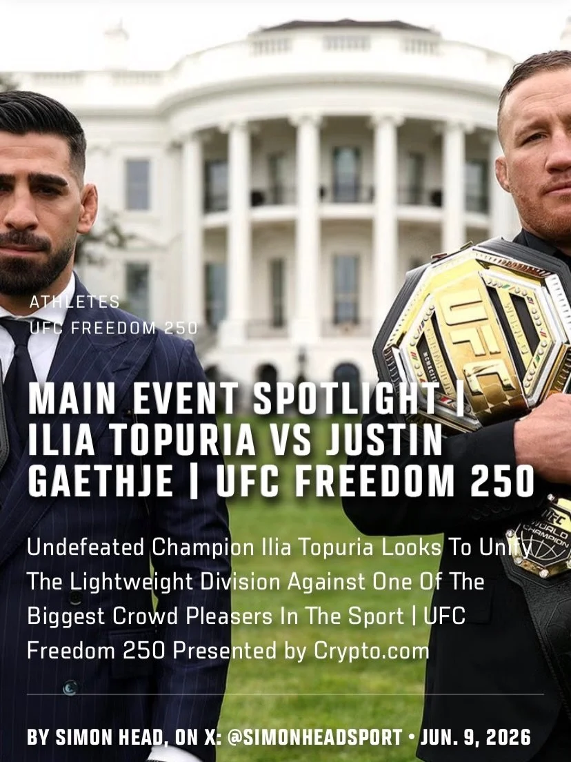 The iconic scene of the White House&rsquo;s South Lawn will reverberate to the sights and sounds of a big-time UFC event, as the Octagon lands on the South Lawn for a very unique event. An event as special as #UFCFreedom250 needs a special main event