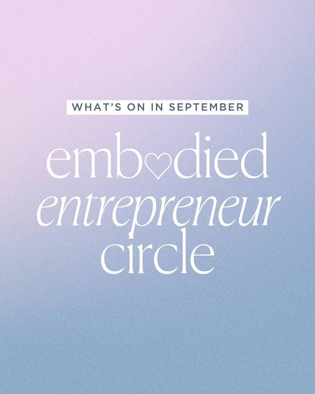 Here&rsquo;s what&rsquo;s on in September for our members.

Are you ready for something deeper to shift, to step into greater power in your work?

Imagine a space where&hellip;
💫 your personal growth and embodied wisdom are prioritised
💫 you are he