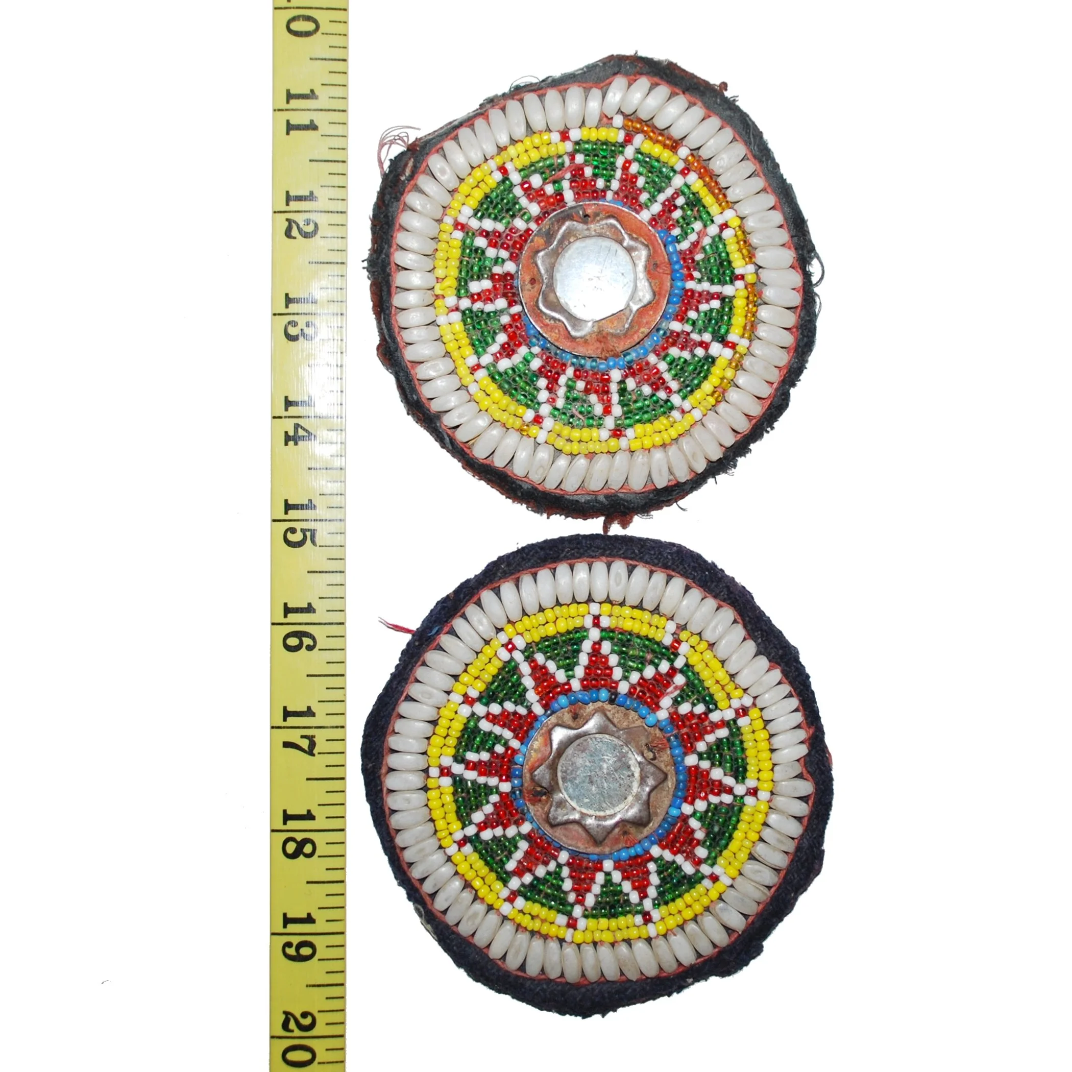 Vintage Medallions -  4.25 Inch Kuchi Bead Disks - Vintage Gul i Peron - Tikka Medallions