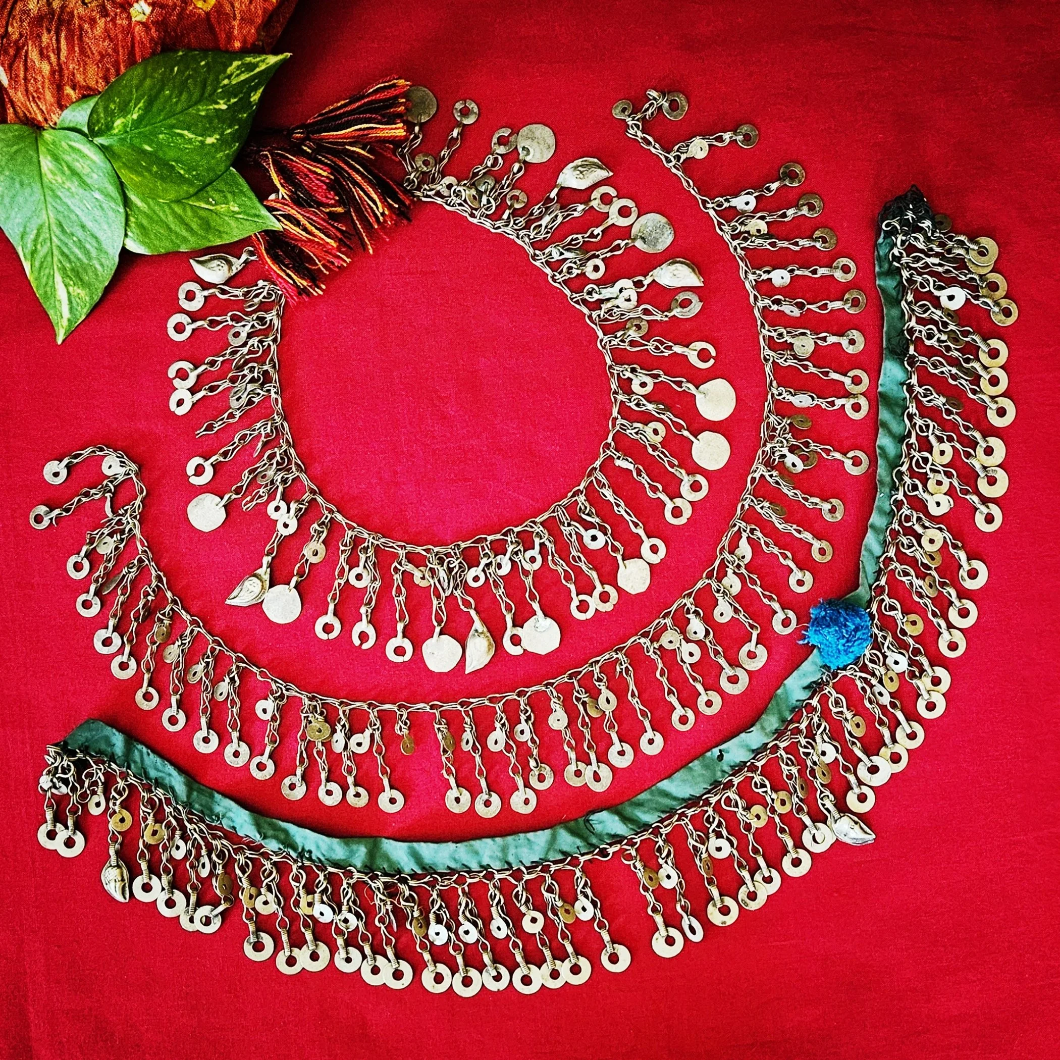 Vintage Kuchi Chain Fringe - Three Pieces Tribal Chain Fringe for  Belly Dance DIY