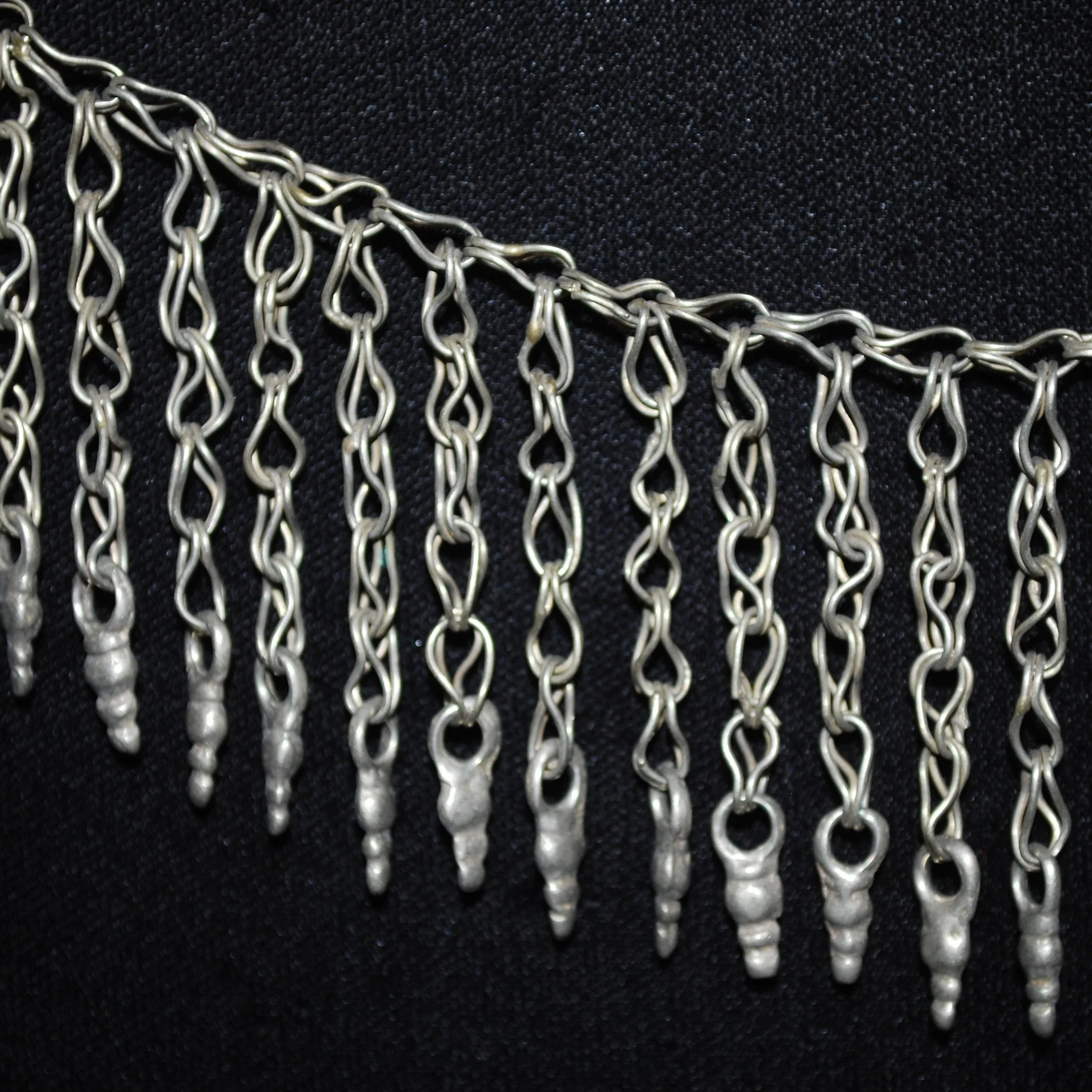 Vintage Chain Fringe - 29 Inches - Solid Drops - Kuchi Tribal Chain Fringe