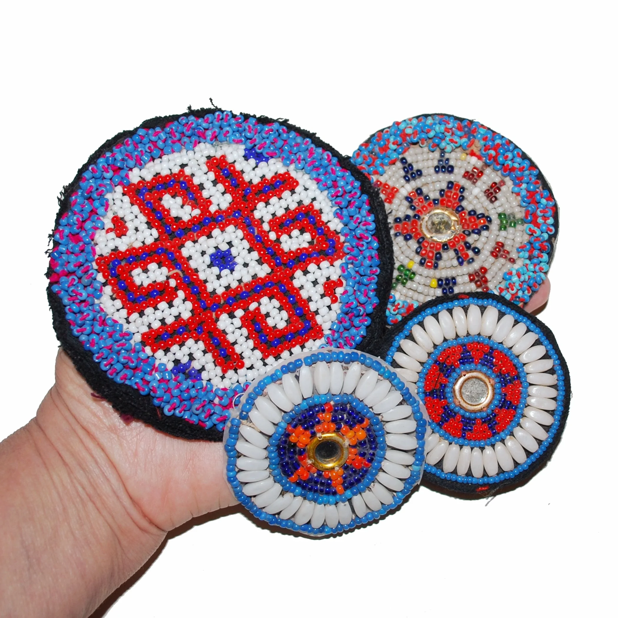 Kuchi Medallions Lot of  4 Pieces -  Vintage Gul - Small Medallions Patches - Belly Dance