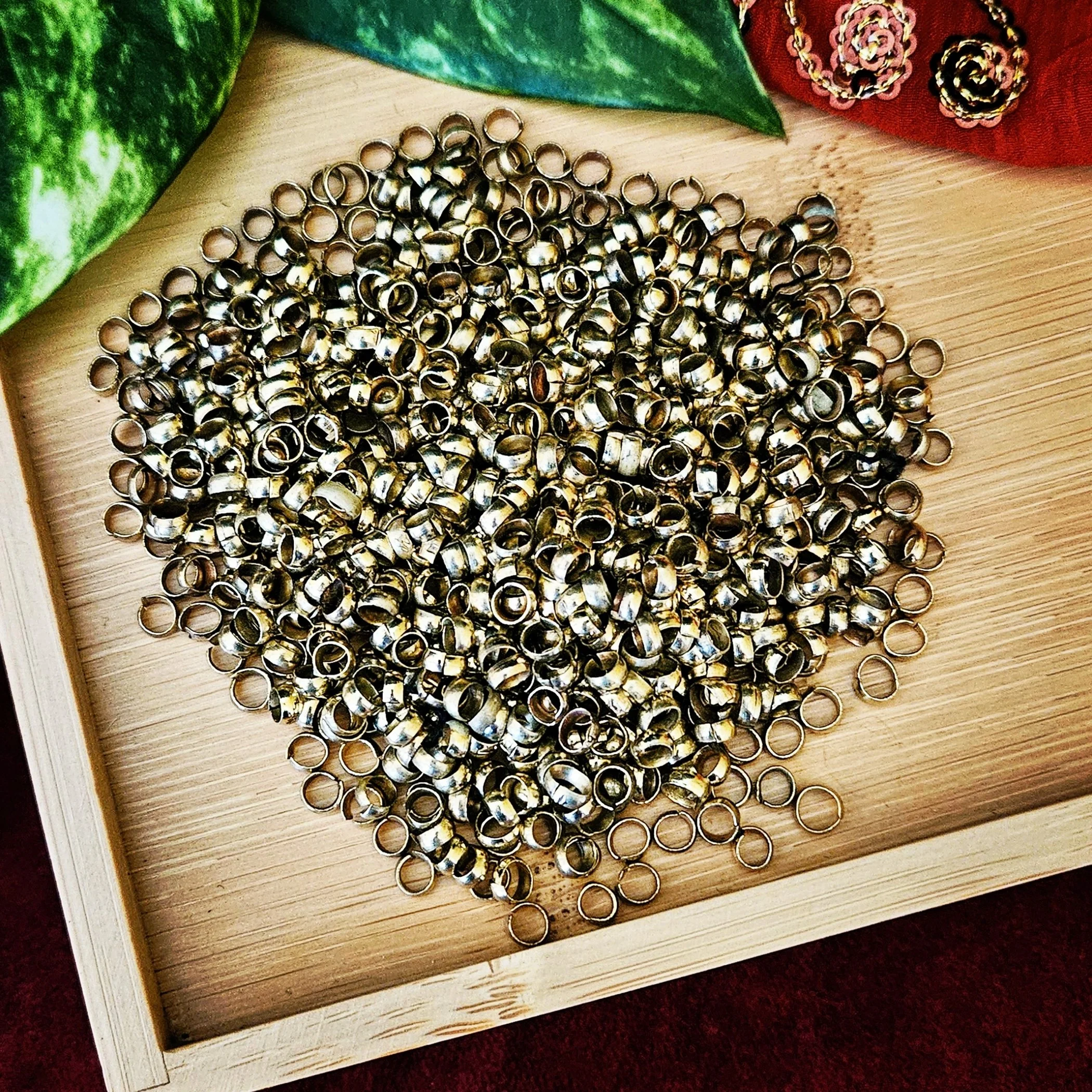 New Spacer Beads - Small Brassy Spacer Heishi Beads - Jewelry and DIY