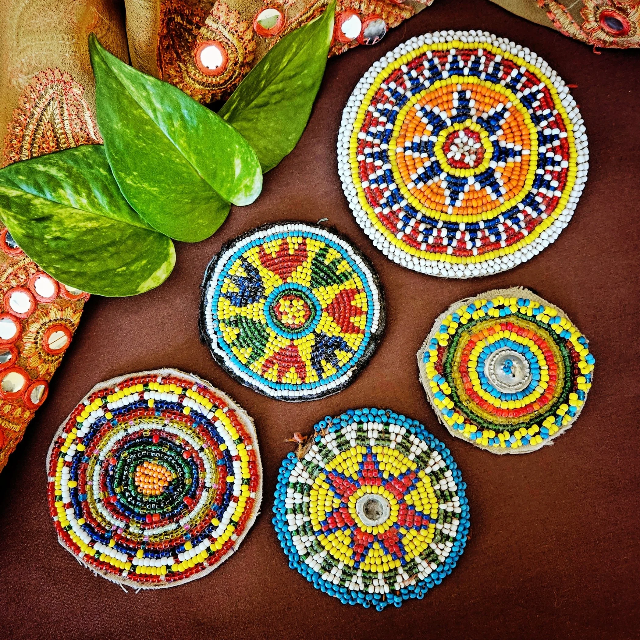 Vintage Round Kuchi Bead Medallions
