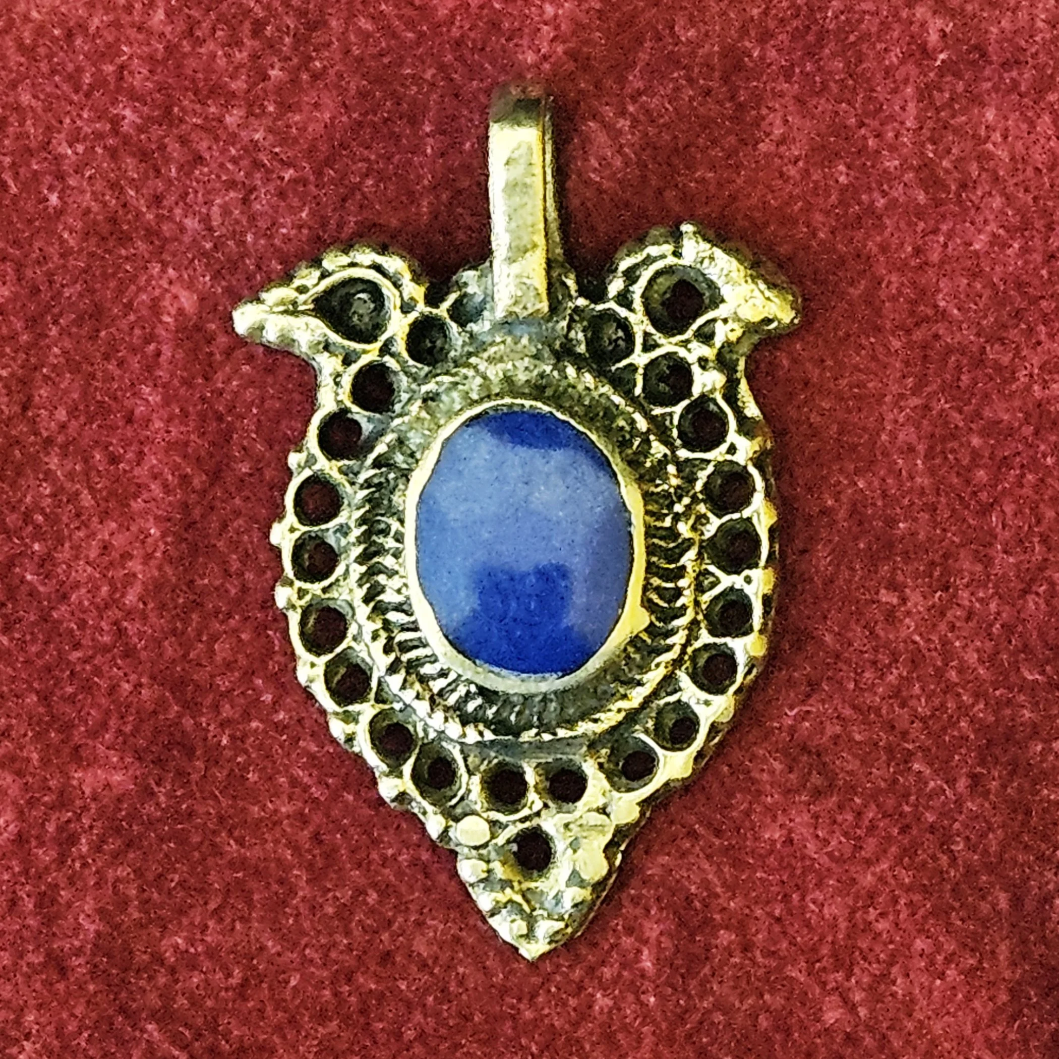 New Waziri Pendants - Small DIY Tribal Pendant - Belly Dance and Jewelry DIY - Deep Blue