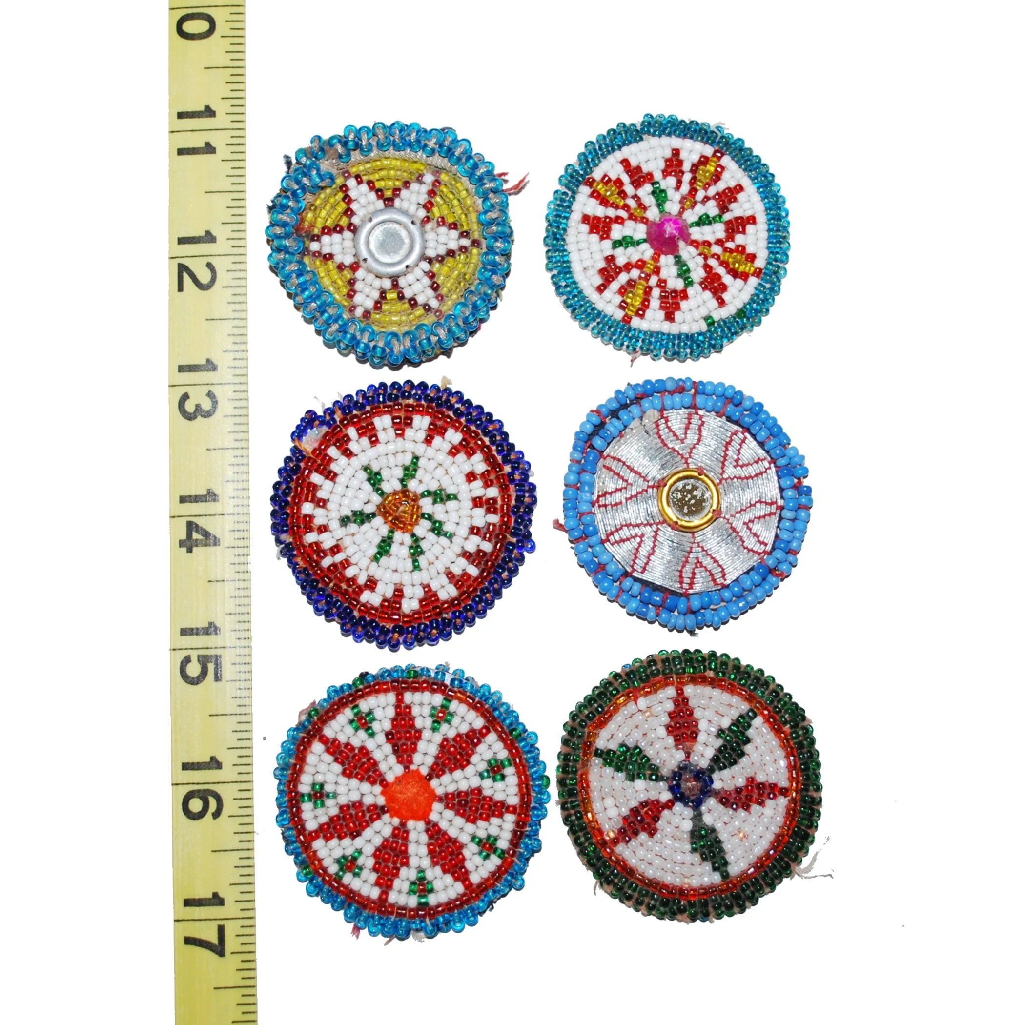 Small Round Vintage Kuchi Bead Medallions