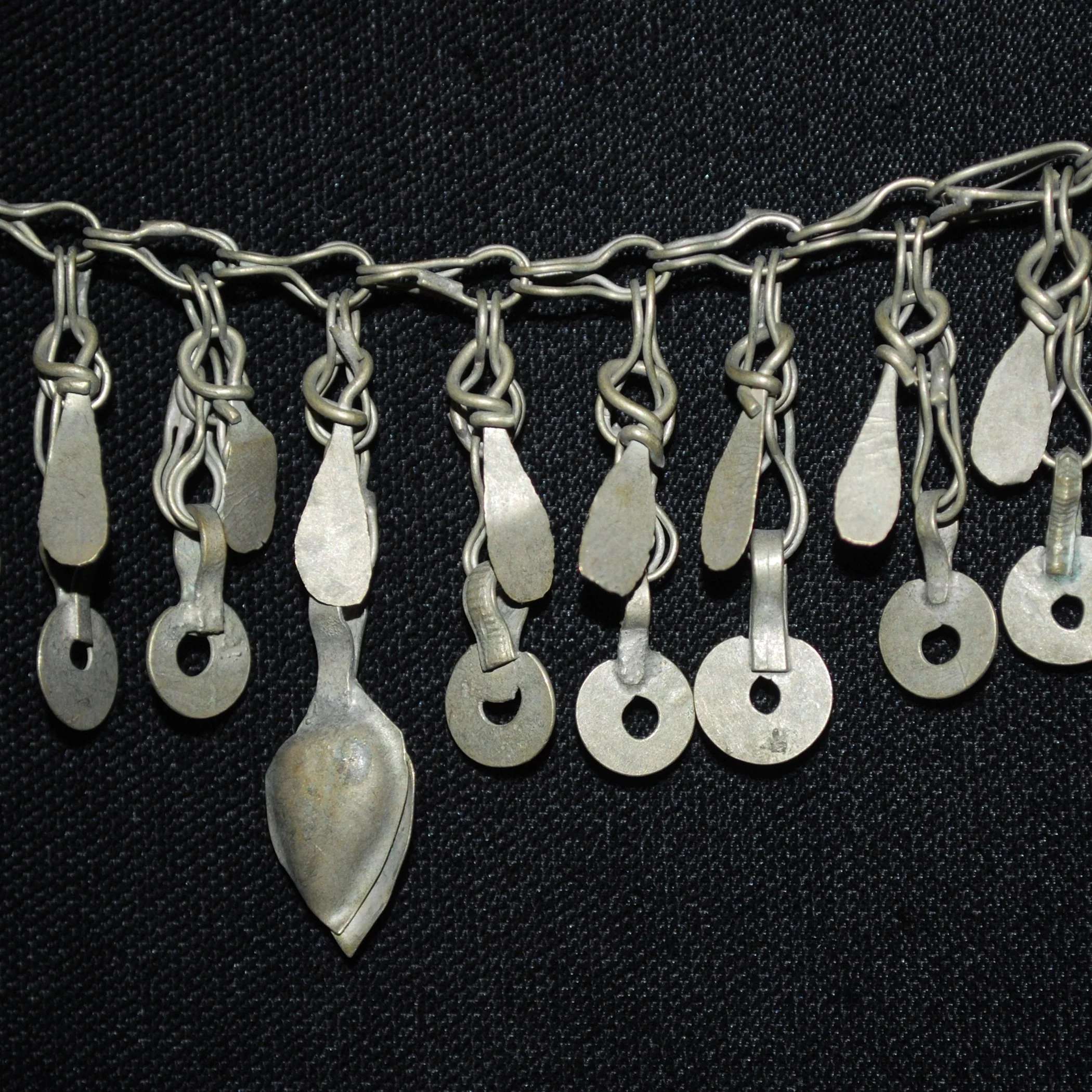 Kuchi Chain Fringe Vintage - Three Pieces - Tribal Chain Fringe for  Belly Dance