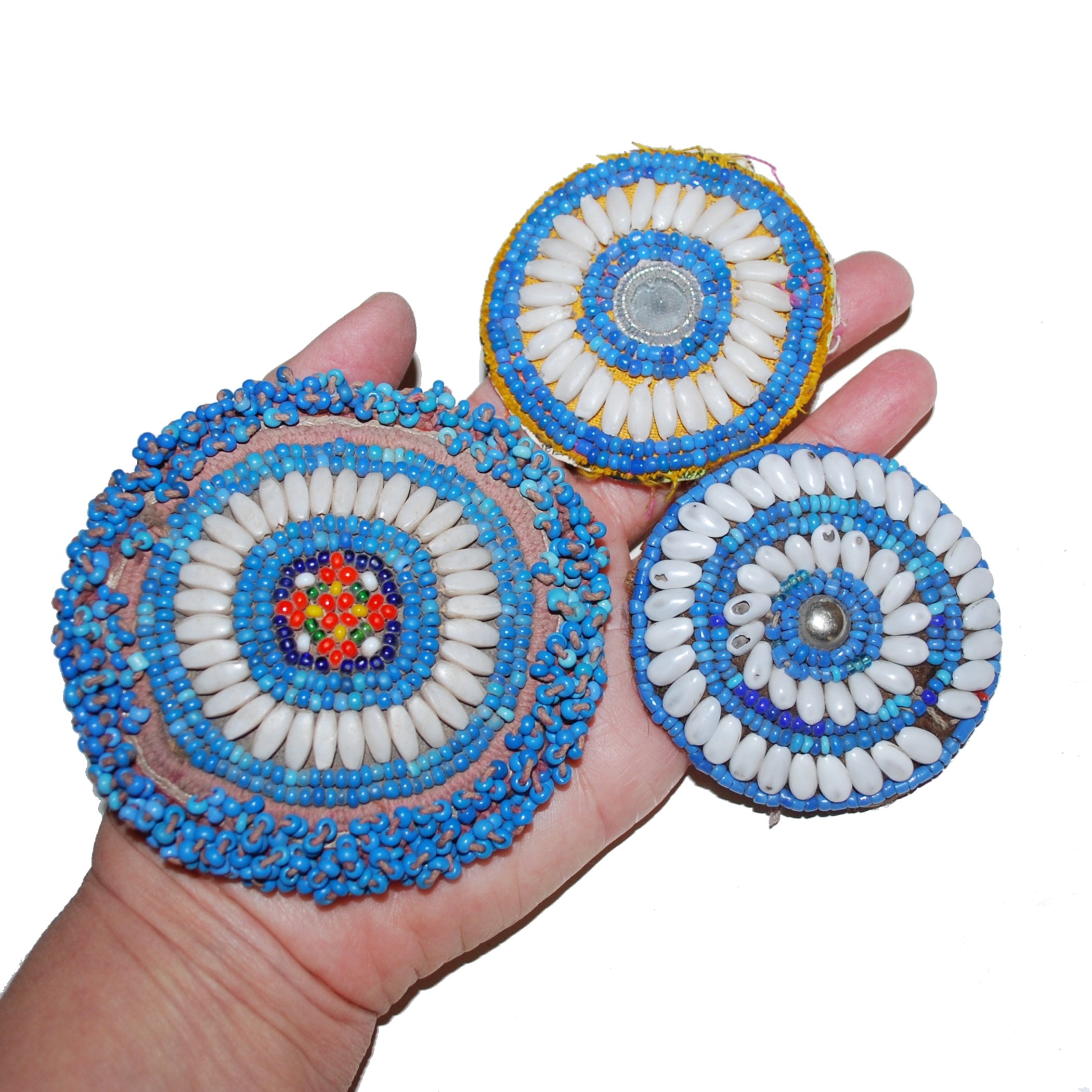 Kuchi Medallions Lot of  3 Pieces -  Vintage Gul - Small Medallions Patches - Belly Dance