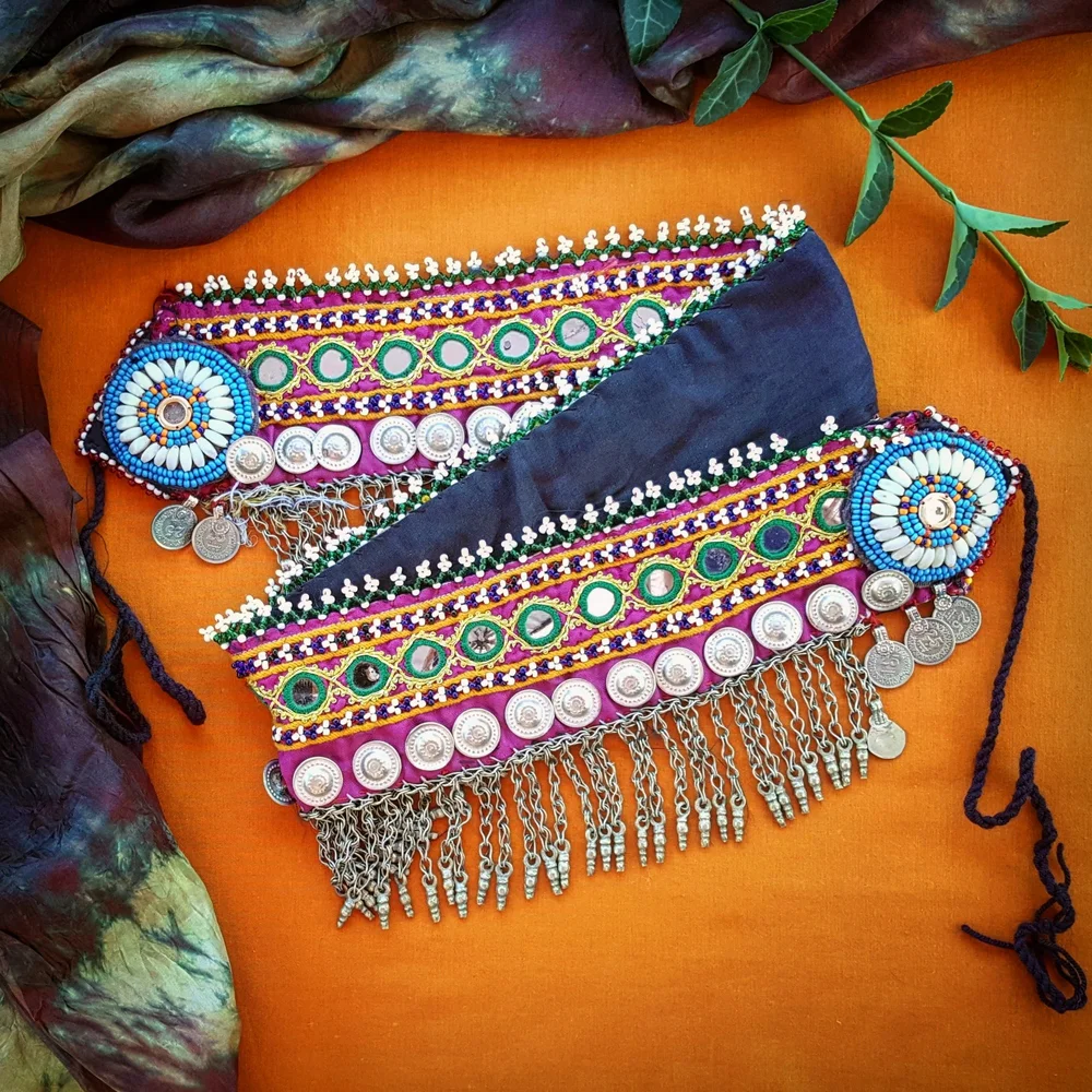Kuchi Tribal Belt 33 Inches Vintage Afghani Sleeve Belt