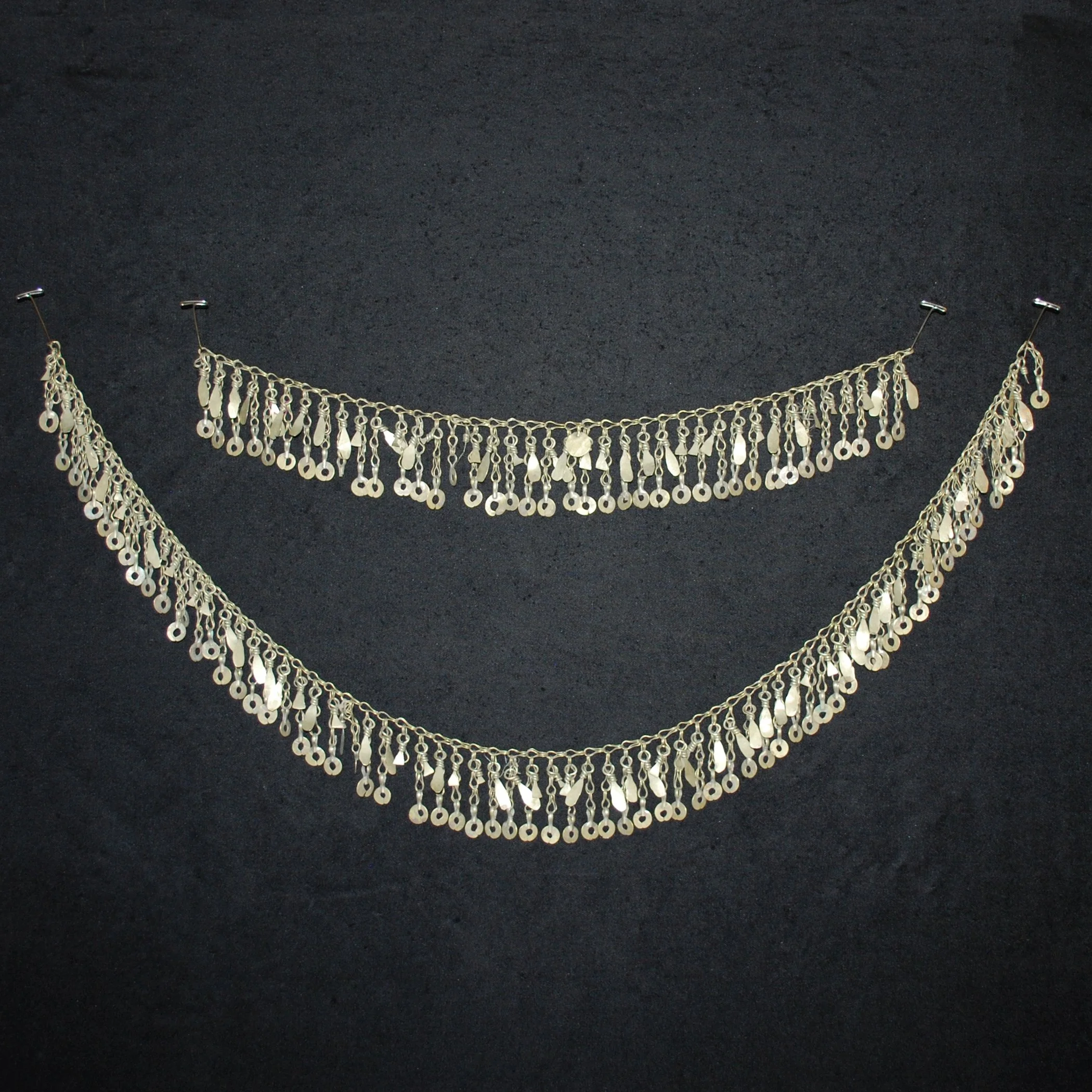 Vintage Kuchi Chain Fringe - Two Pieces Matching Chain Fringe - Belly Dance DIY