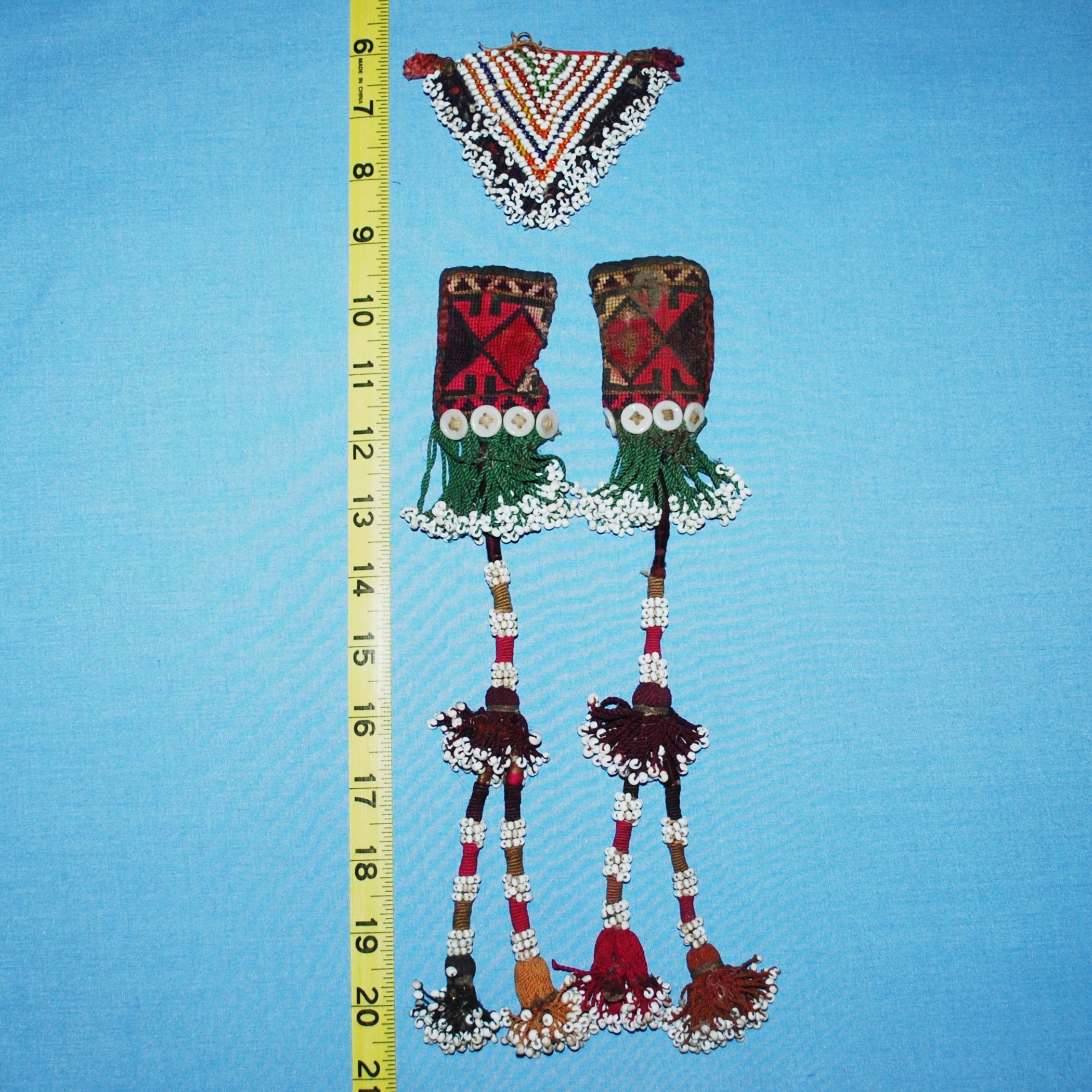 Vintage Central Asian Tassels Set - Vintage Silk / Cotton Tribal Tassels - Belly Dance