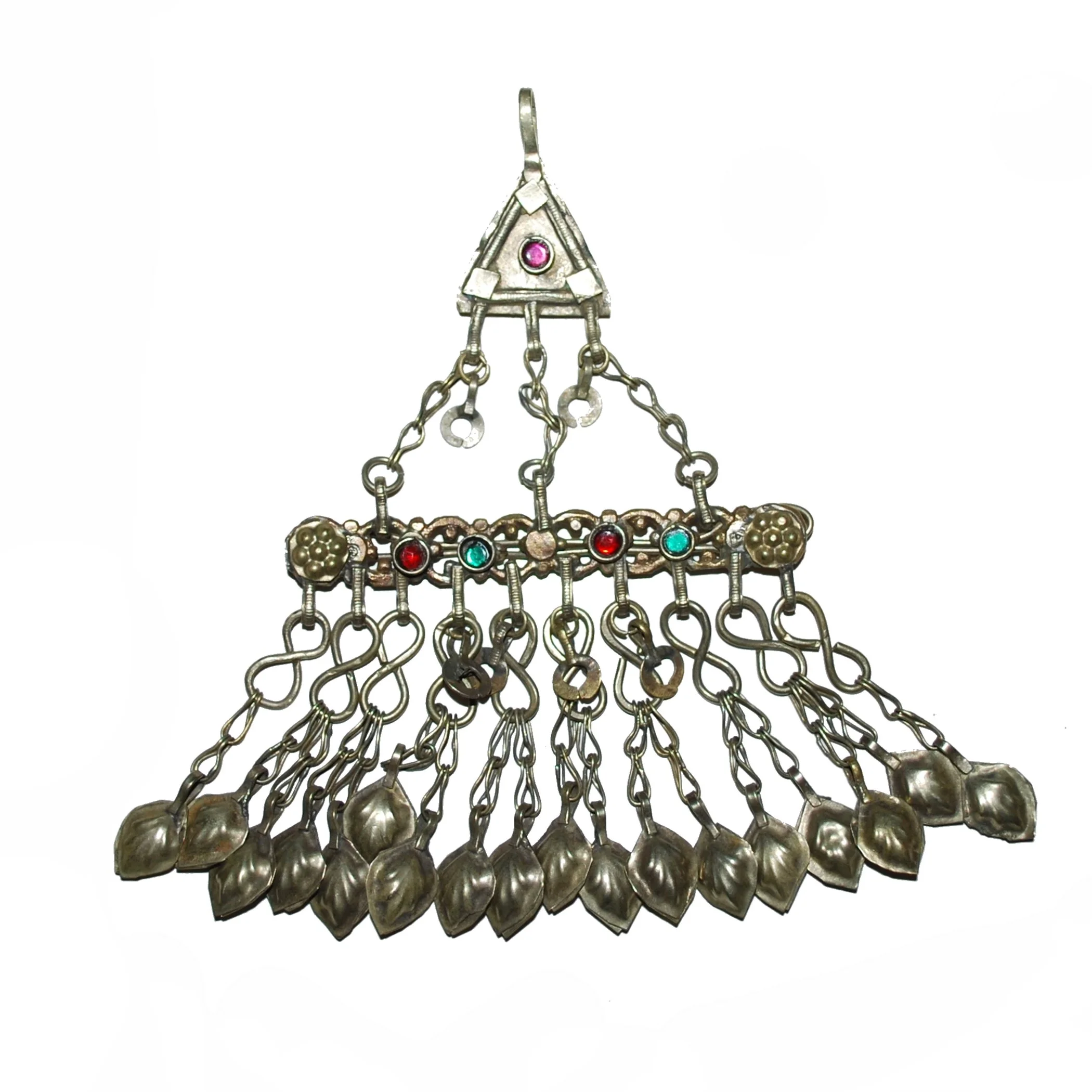 Kuchi Tribal Hair Clip - Vintage Kuchi Barrette - Tribal Pendant