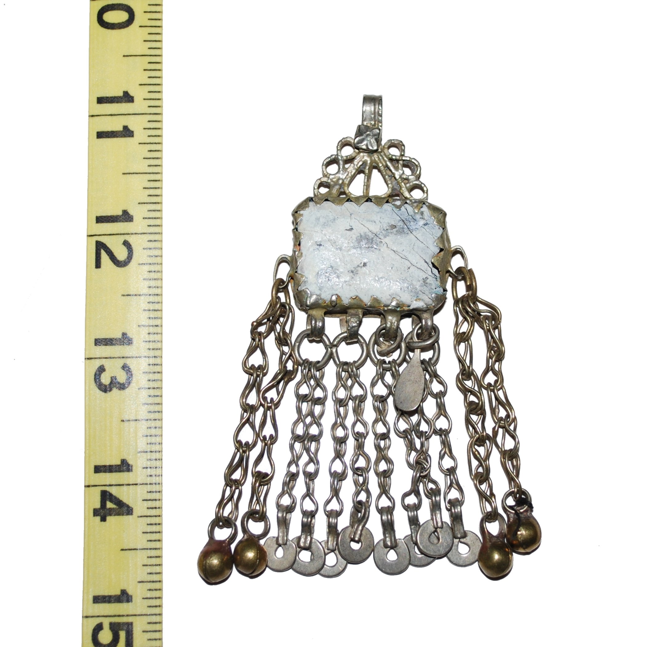 Small Tribal Pendant with Stone or Composite Inset