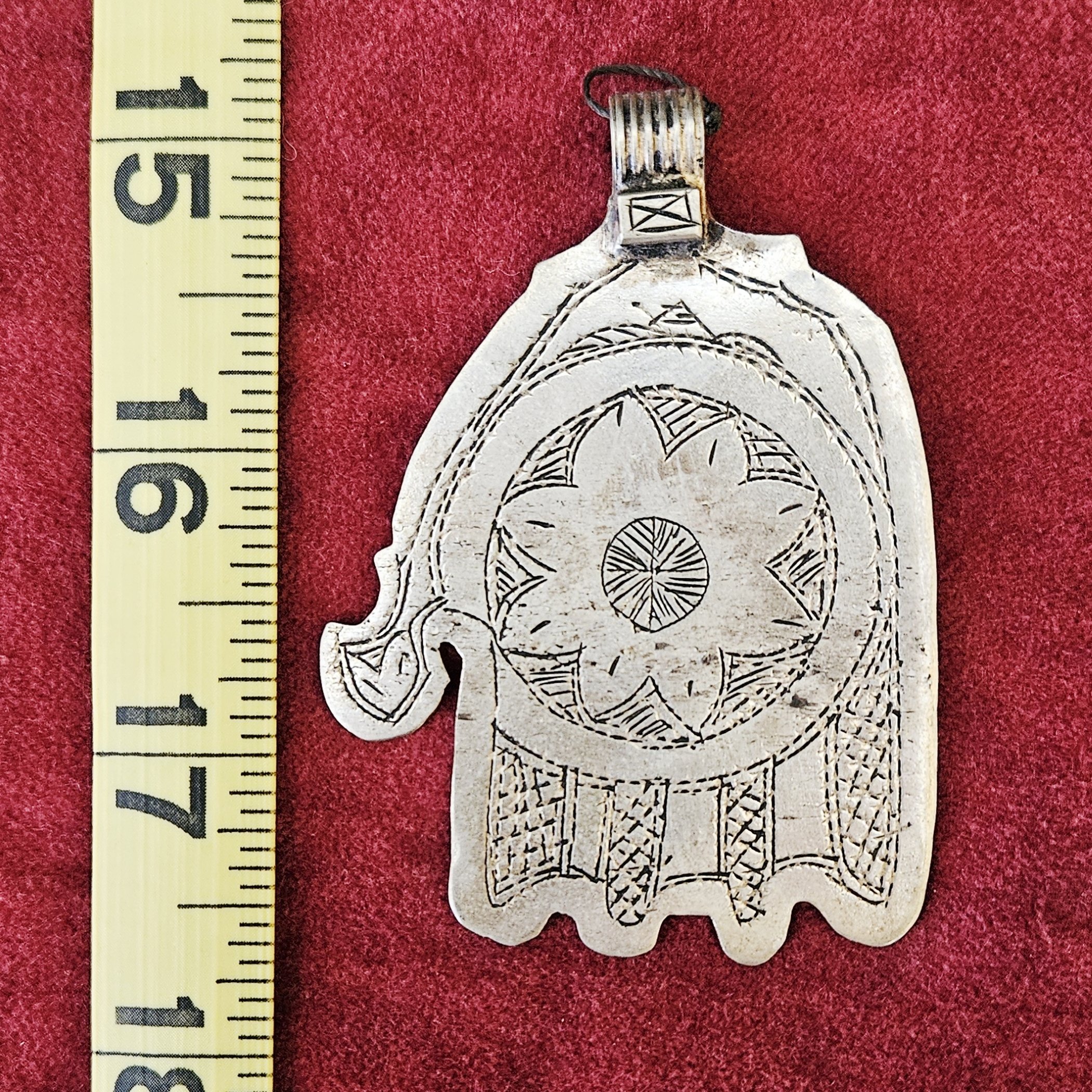 Vintage Moroccan Hand of Fatima - Hamsa Pendant - Belly Dance DIY