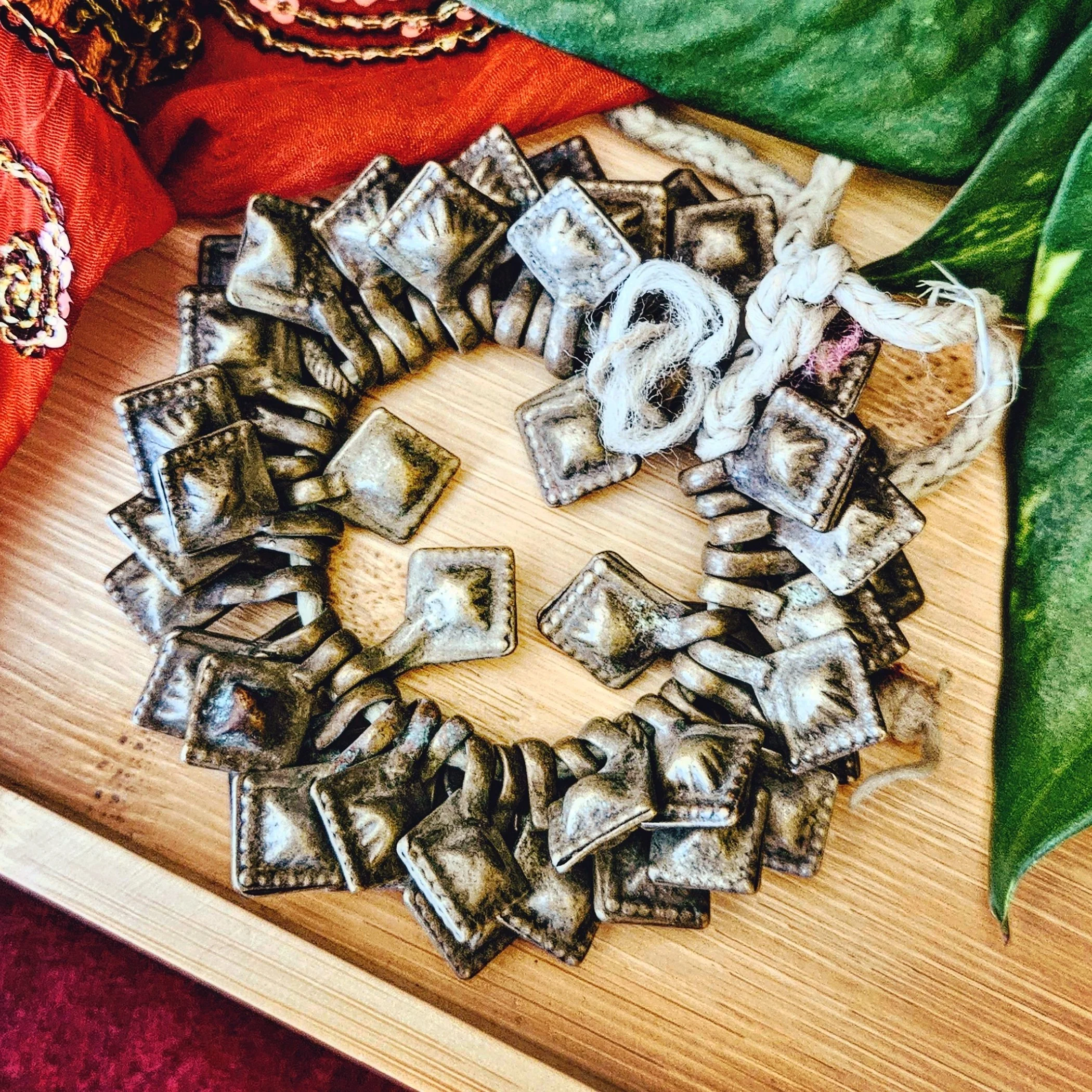 Kuchi Charms - Vintage Diamond Dangles - Belly Dance Tribal Findings Components