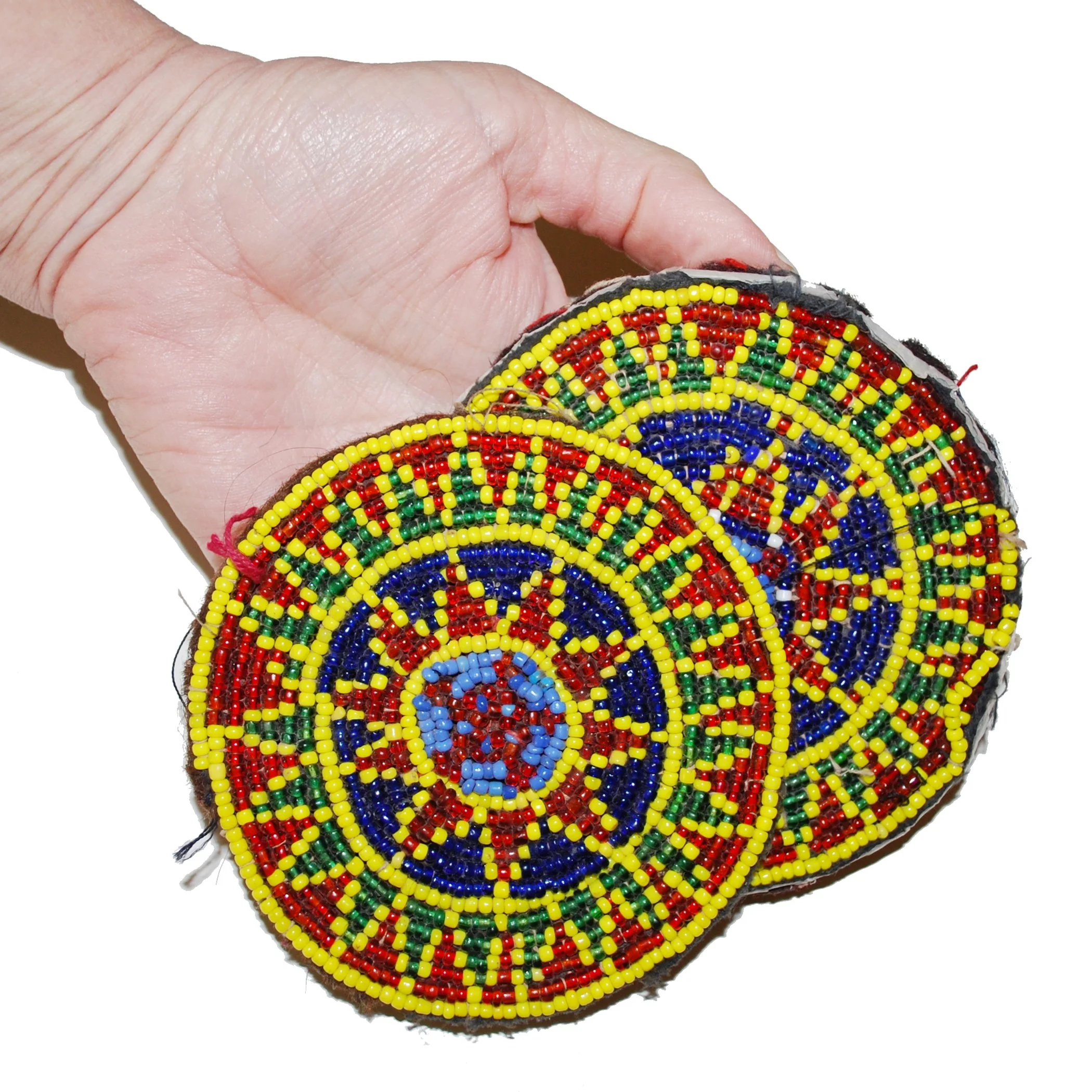 Kuchi Bead Medallions - 4.5 Inch Vintage PAIR - Gul i Peron - Belly Dance DIY