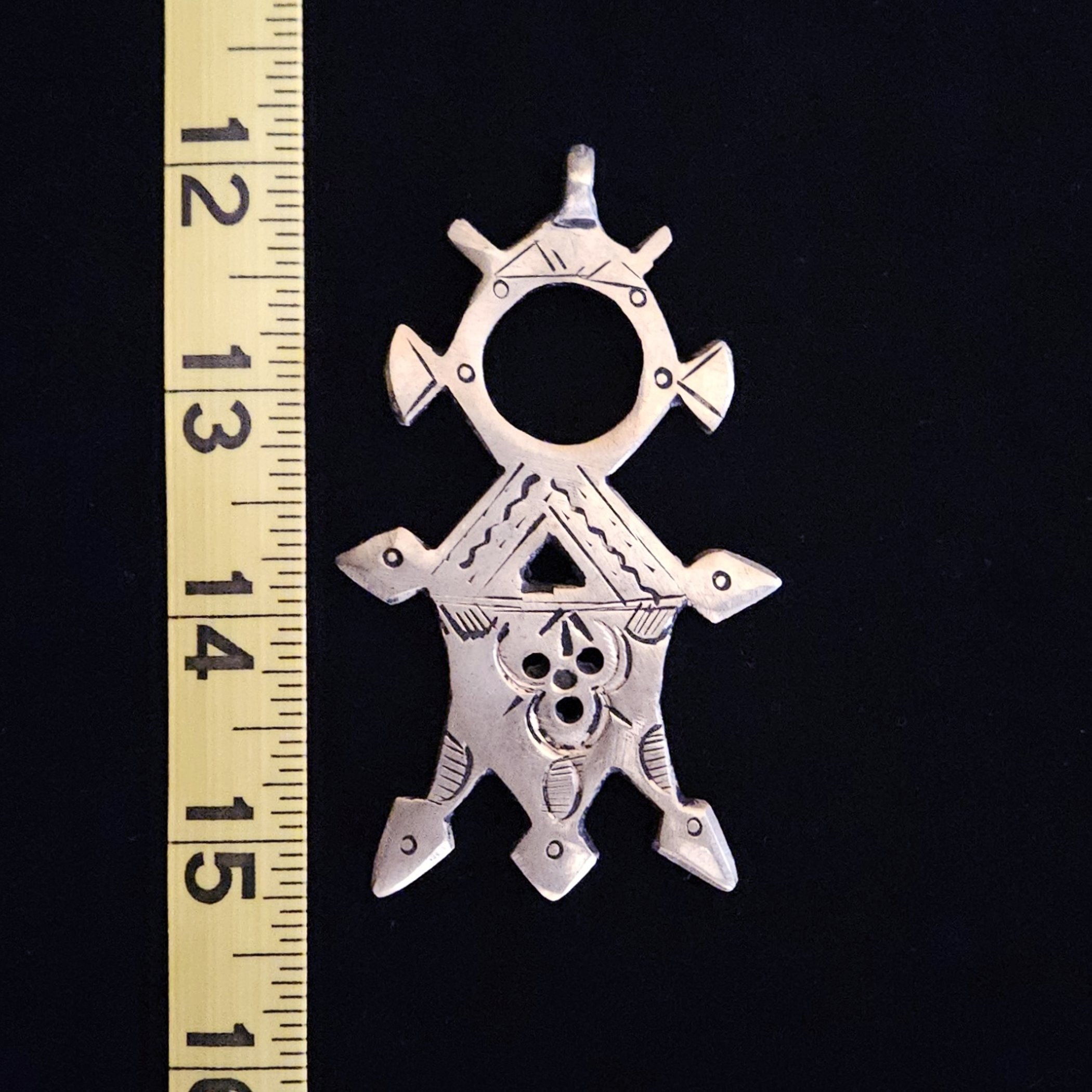 Moroccan Tuareg Cross of Bilma Pendant - New Tuareg Bilma Cross - Large
