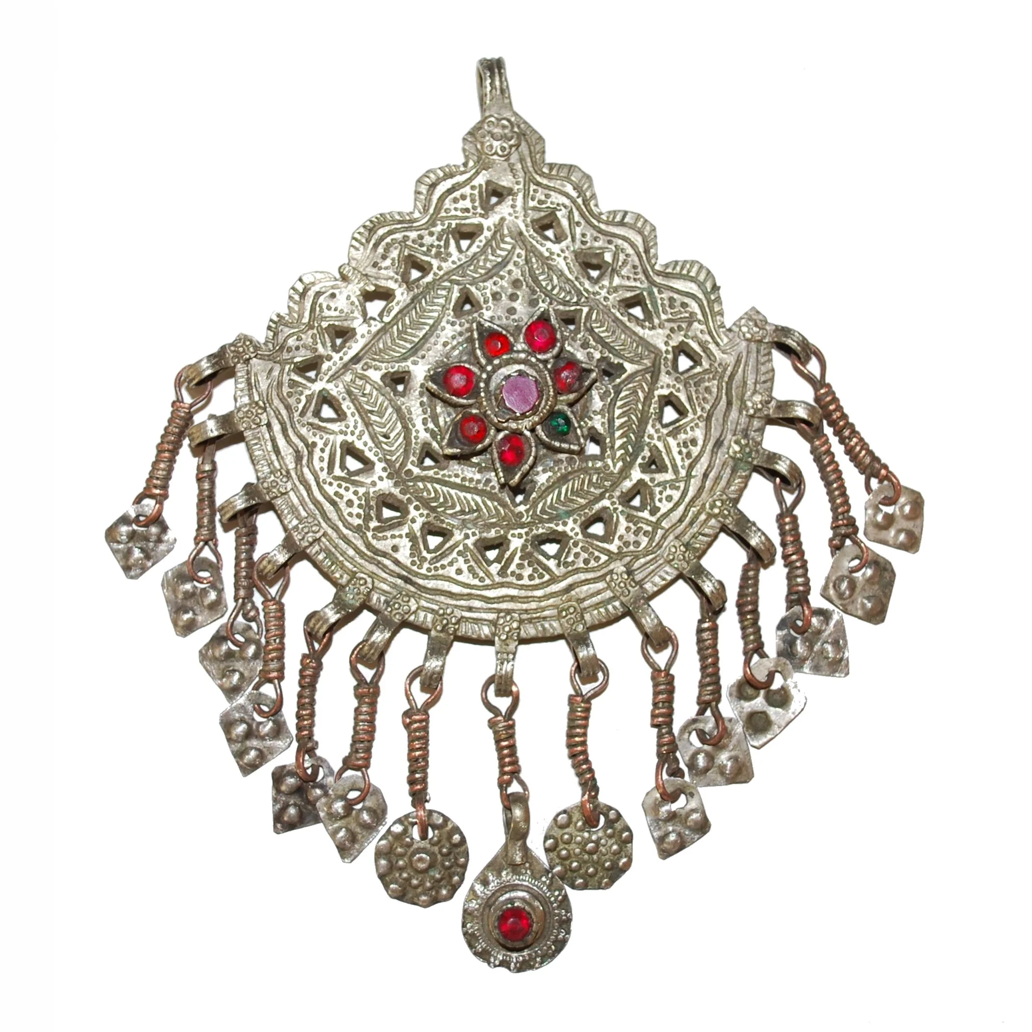 Vintage Kashmiri Pendant - Tribal Pendant for Belly Dance Costuming DIY
