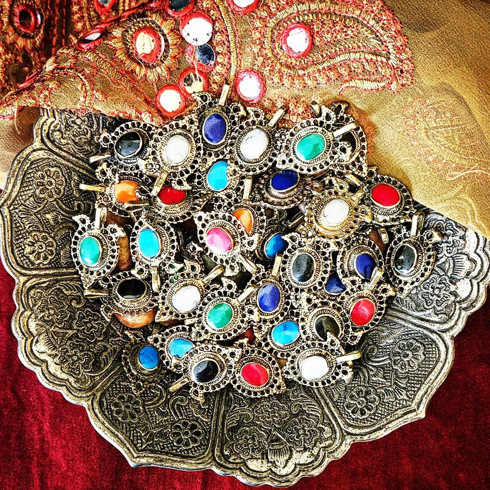 New Waziri Pendants - Small DIY Tribal Pendant - Multi Colors - Belly Dance and Jewelry DIY