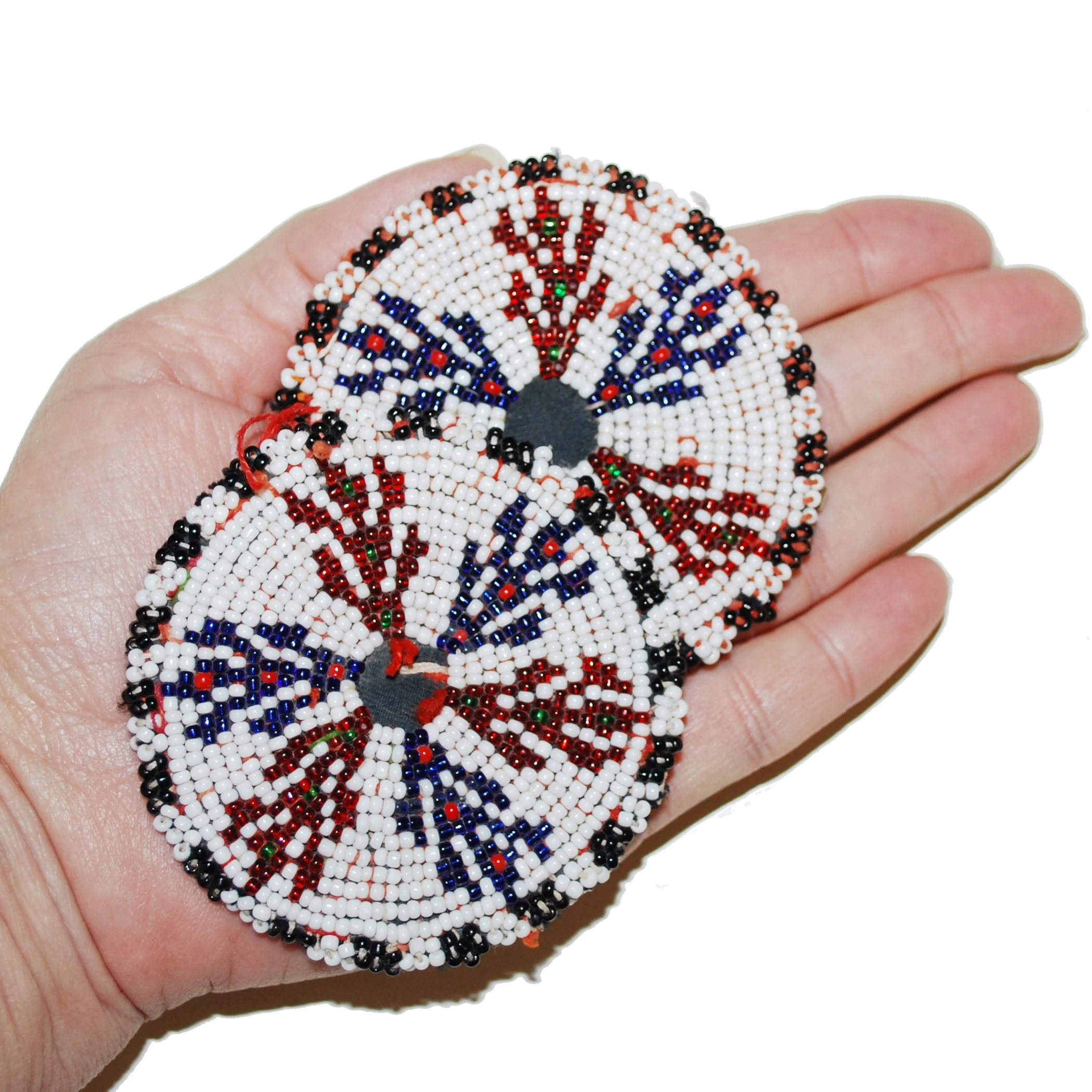 Vintage Kuchi Bead Medallions - Gul i Peron - PAIR - 3 Inches - Belly Dance DIY