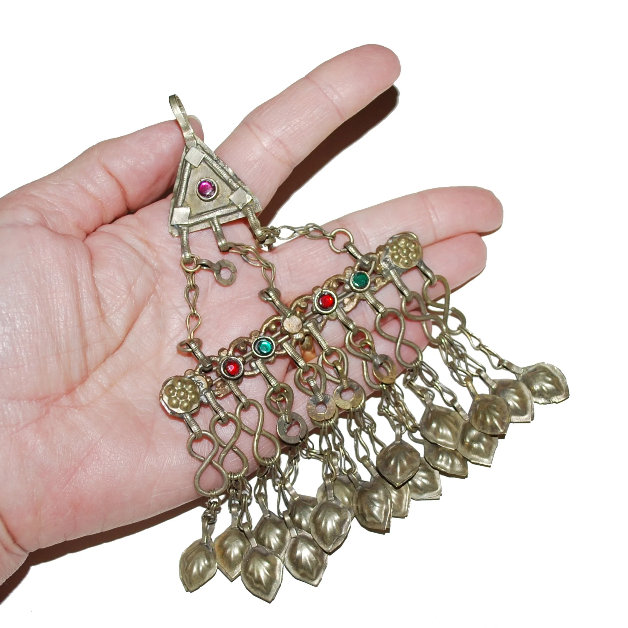 Kuchi Tribal Hair Clip - Vintage Kuchi Barrette - Tribal Pendant