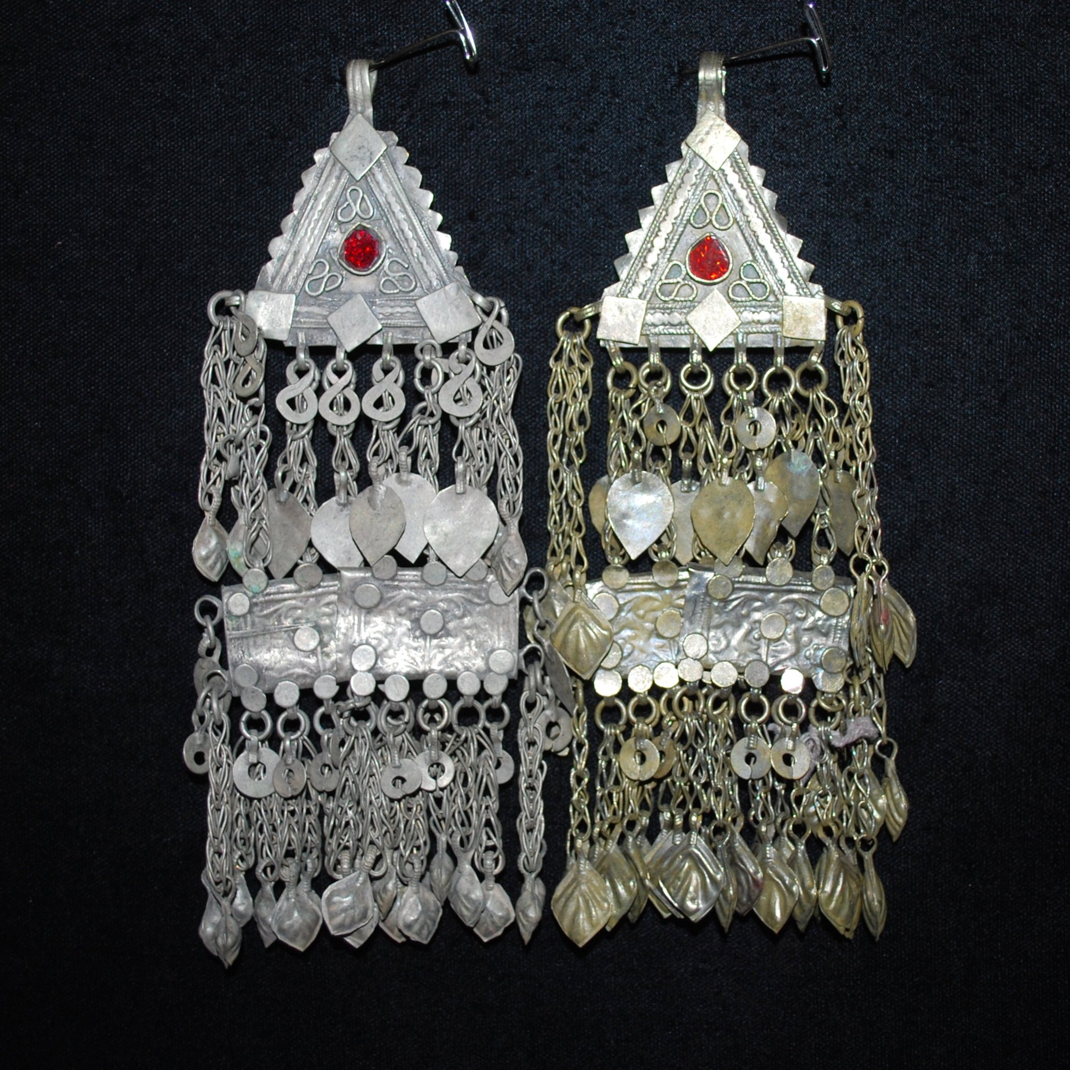 Set of 2 vintage Kuchi tribal pendants