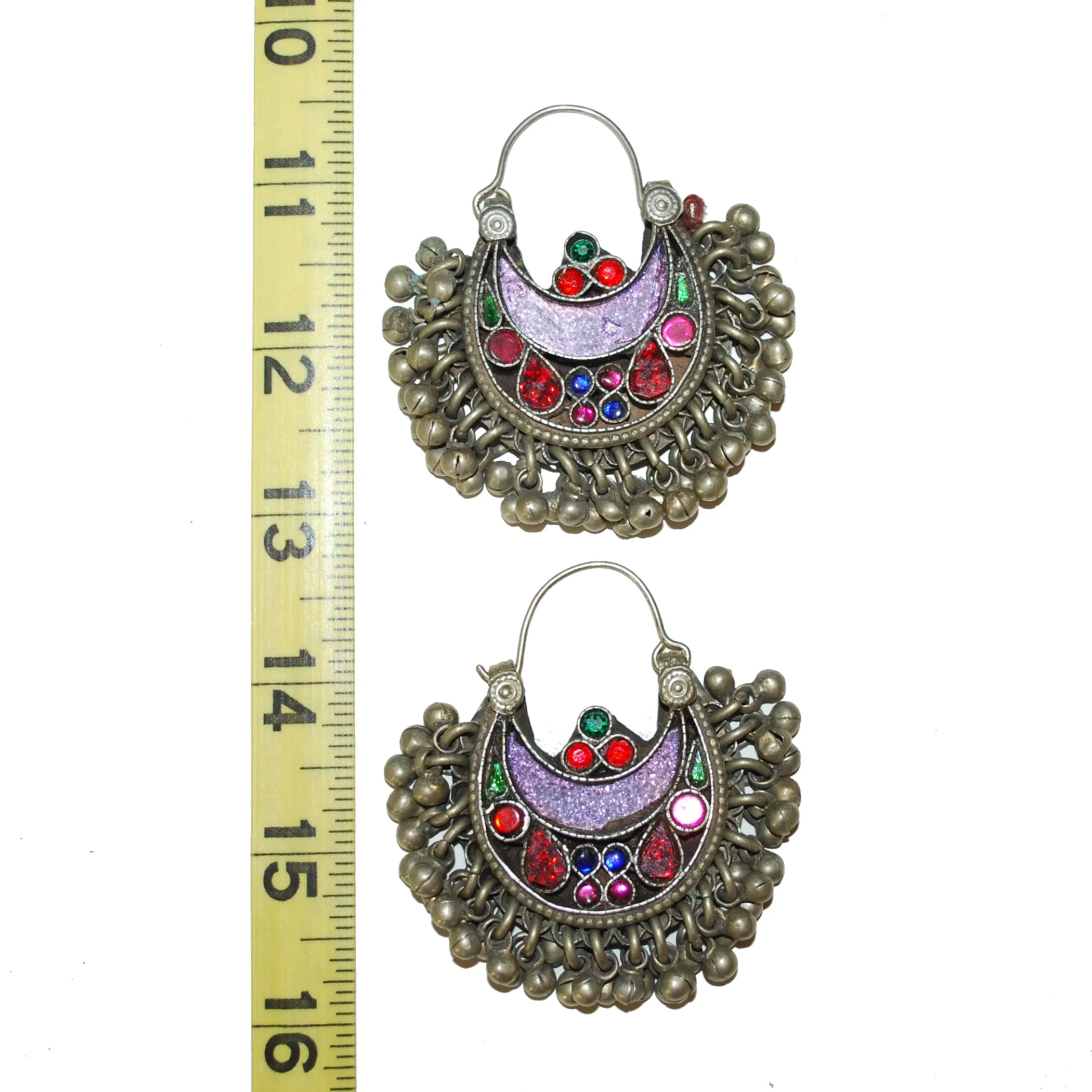 Vintage Tribal Crescent Earrings
