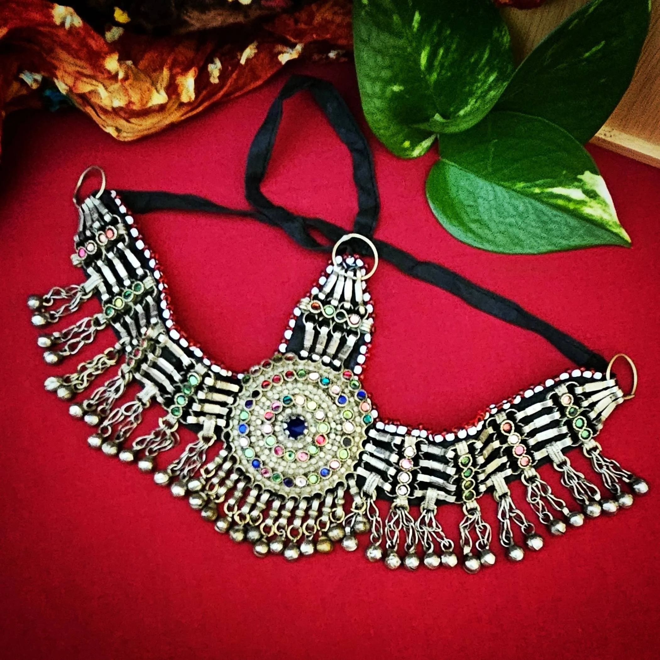 Vintage Kuchi Headpiece - Headwear for Belly Dance - Bells Jewels