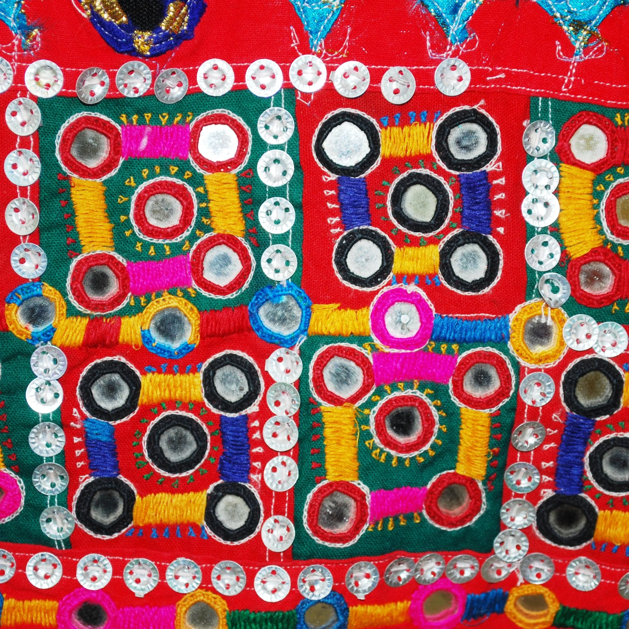 Amazing Vintage Banjara Choli with Shisha Mirrors, Embroidery, Metal Bits and More