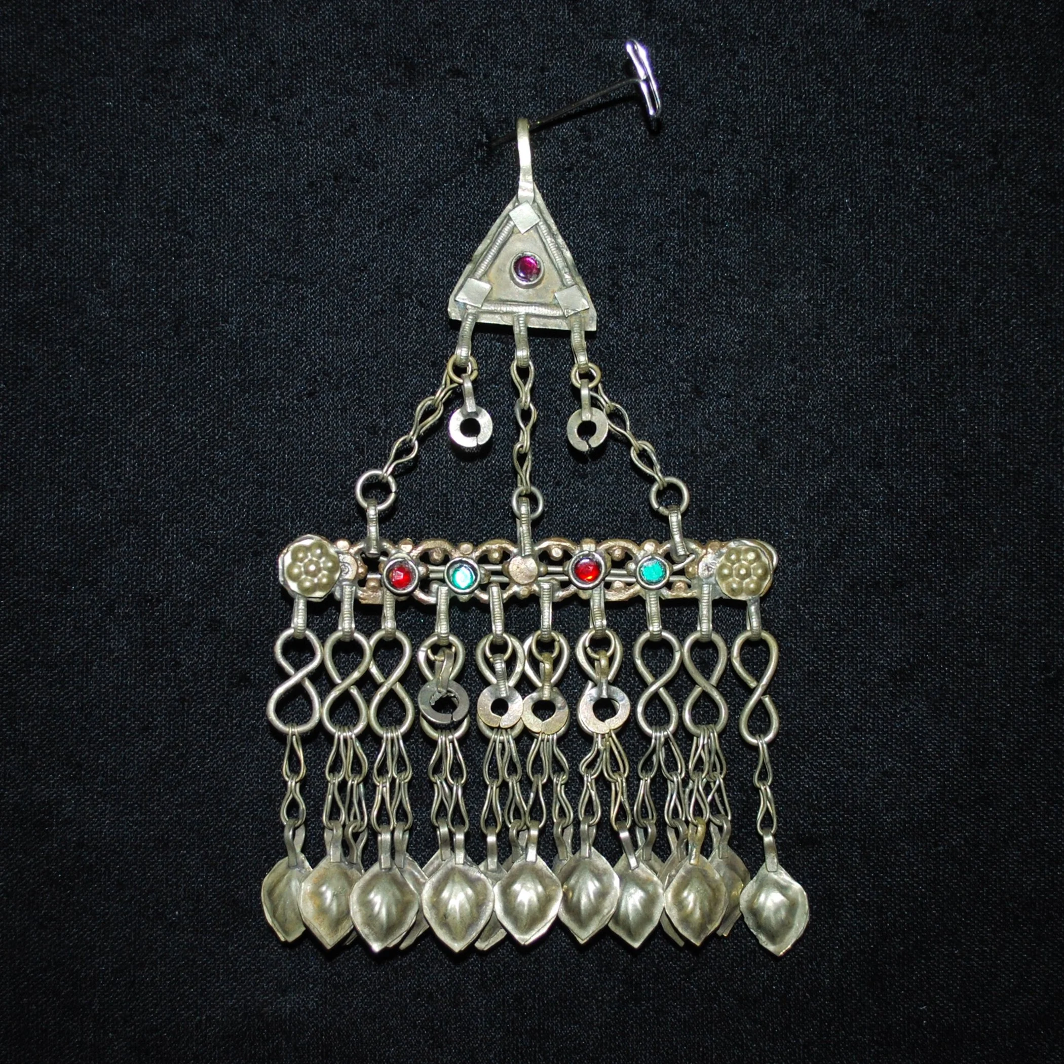 Kuchi Tribal Hair Clip - Vintage Kuchi Barrette - Tribal Pendant for Belly Dance