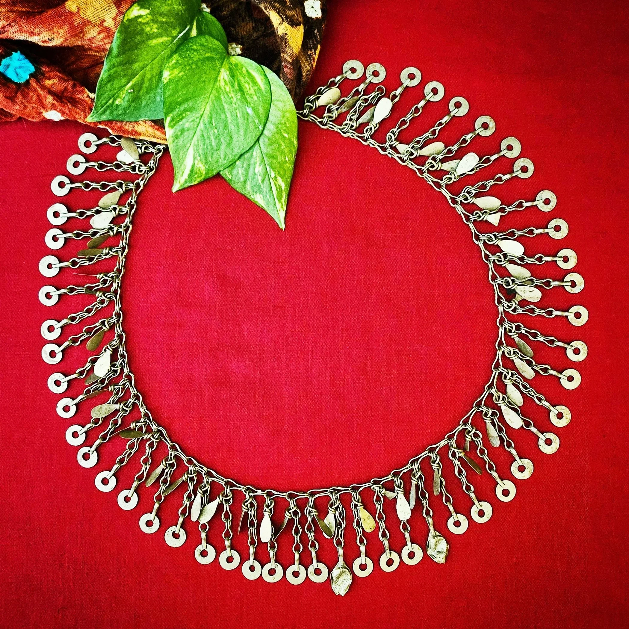 Vintage Chain Fringe - 85 Inches - Kuchi Tribal Chain Fringe - Belly Dance DIY