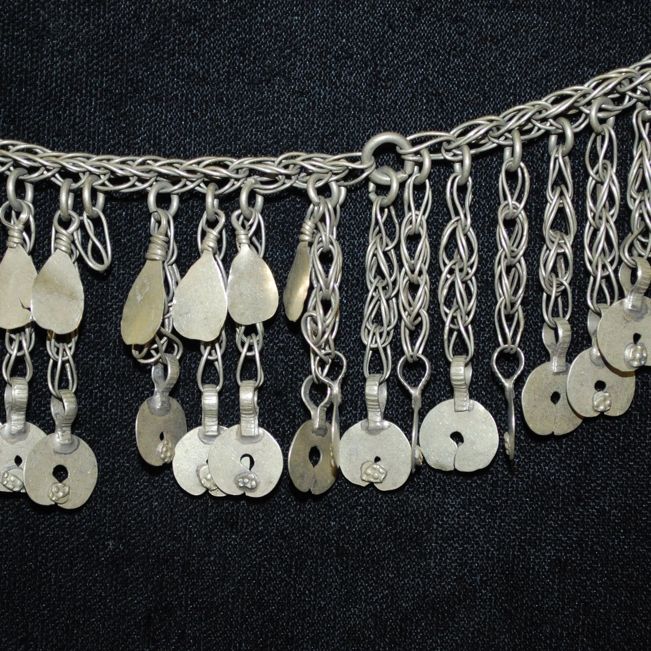 Kuchi Chain Fringe Vintage - Three Pieces - Tribal Chain Fringe for  Belly Dance