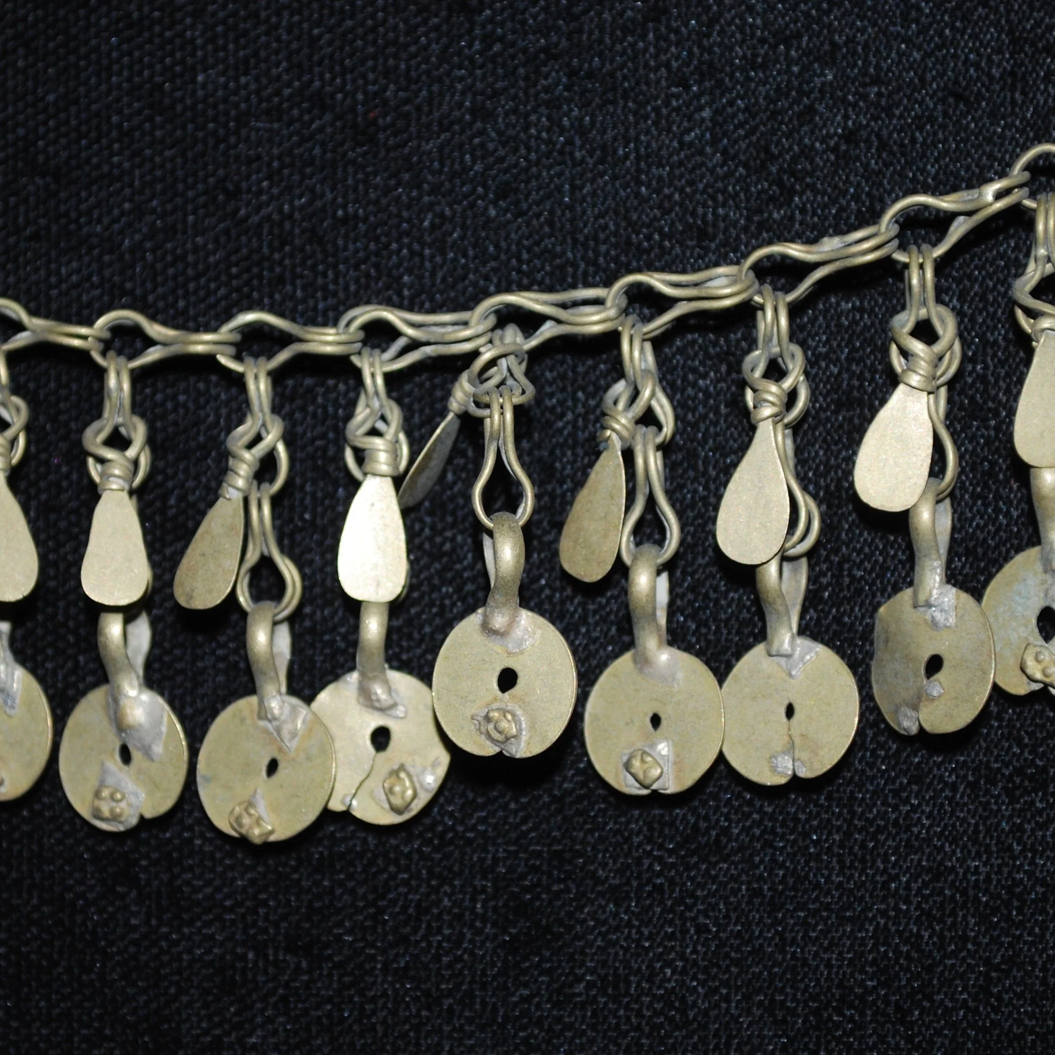 Kuchi Chain Fringe Vintage - Three Pieces - Tribal Chain Fringe for  Belly Dance