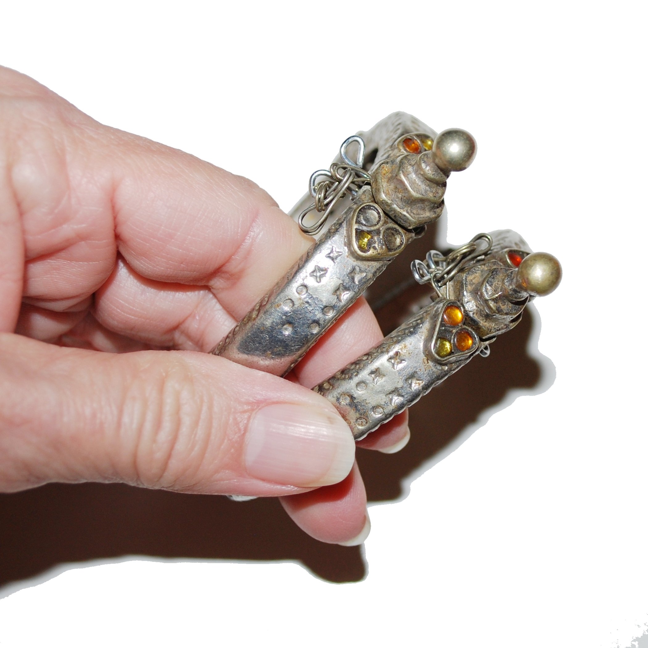 Vintage Bracelet PAIR -  Kohistani Tribal Bangle Bracelets - Belly Dance