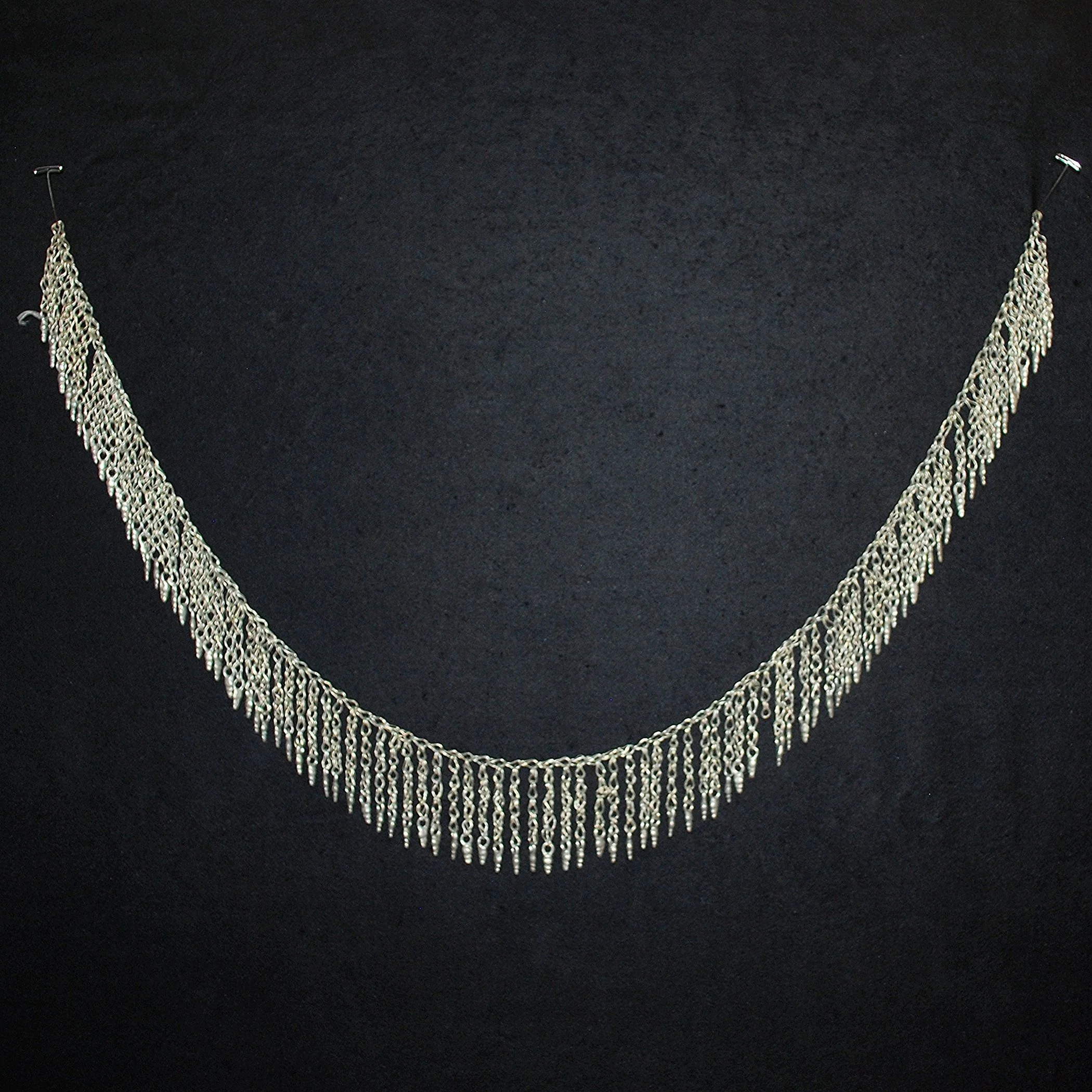 Vintage Chain Fringe - 29 Inches - Solid Drops - Kuchi Tribal Chain Fringe