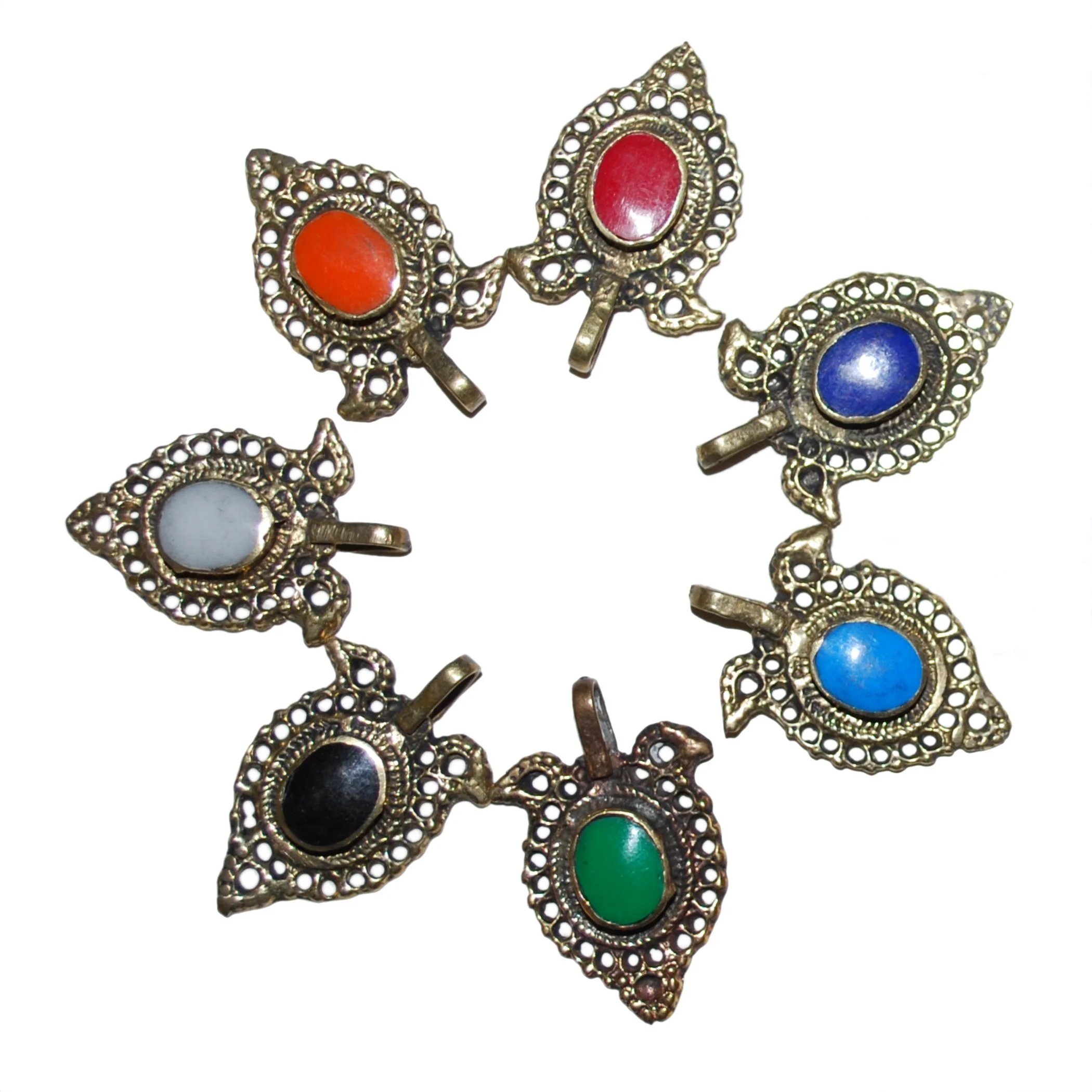 New Waziri Pendants - Small DIY Tribal Pendant - Multi Colors - Belly Dance and Jewelry DIY