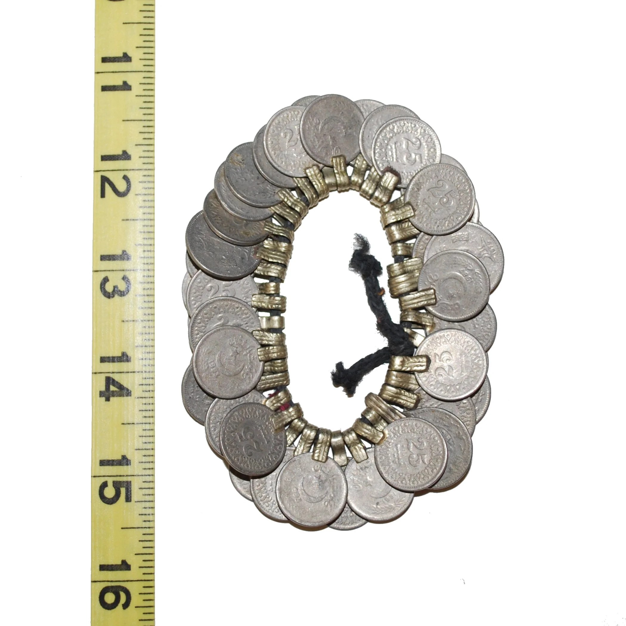 Vintage Kuchi Coins - 42 Small Tribal Coins - Belly Dance DIY Coins on String