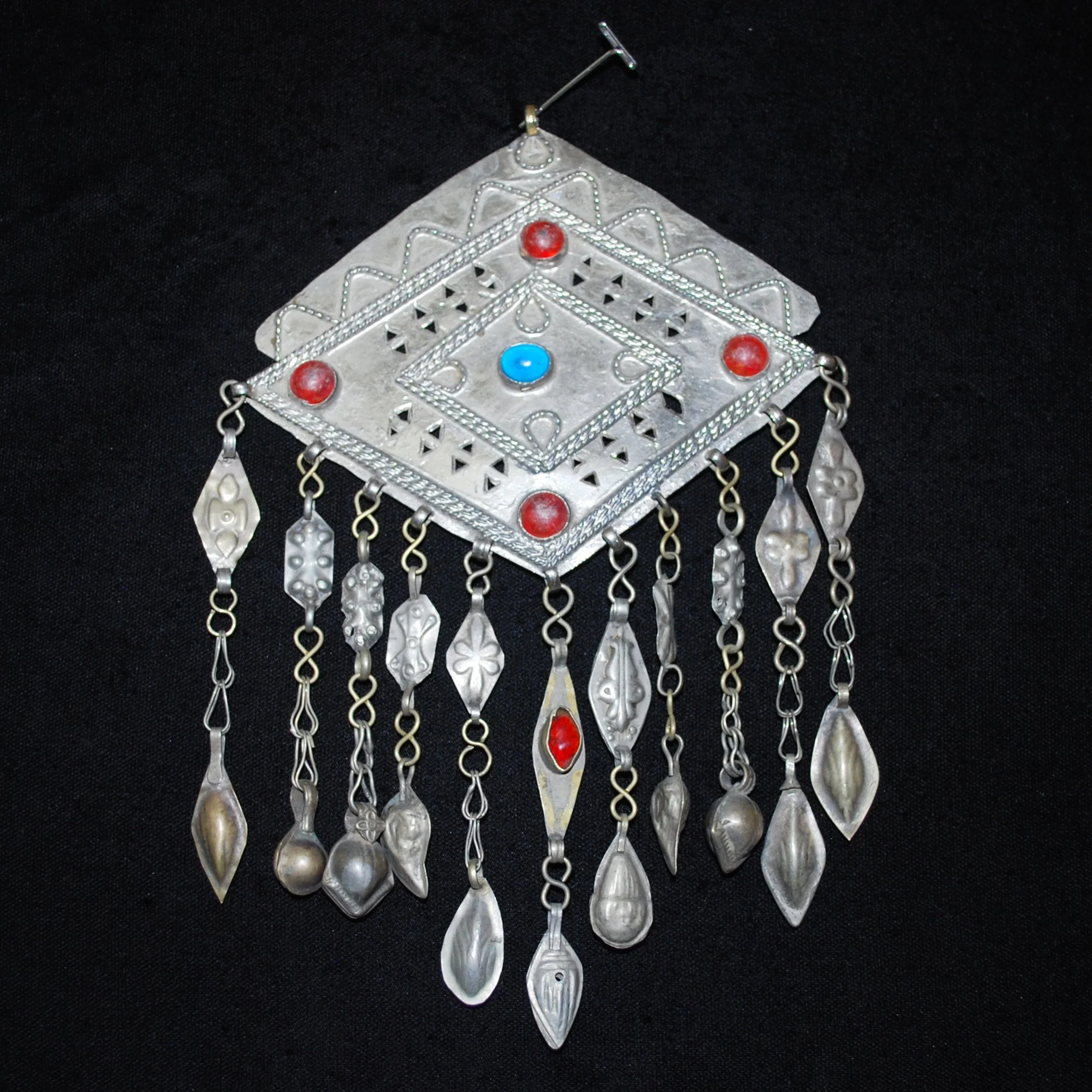 Turkoman Doonbajik Pendant - Large SINGLE - Stamps, Jewels, Hollow Dangles