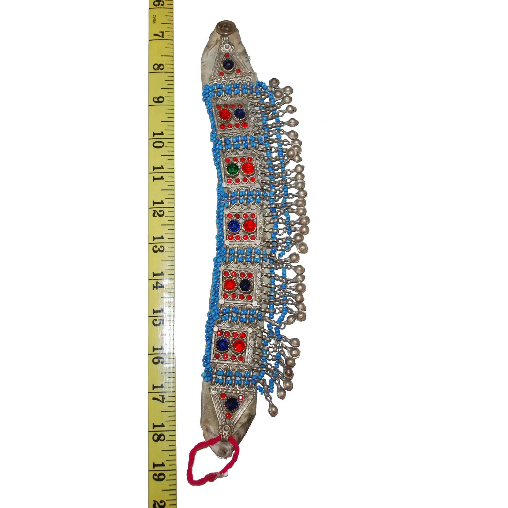 Kuchi Choker Necklace - Small Vintage Tribal Choker with Jewels / Bells