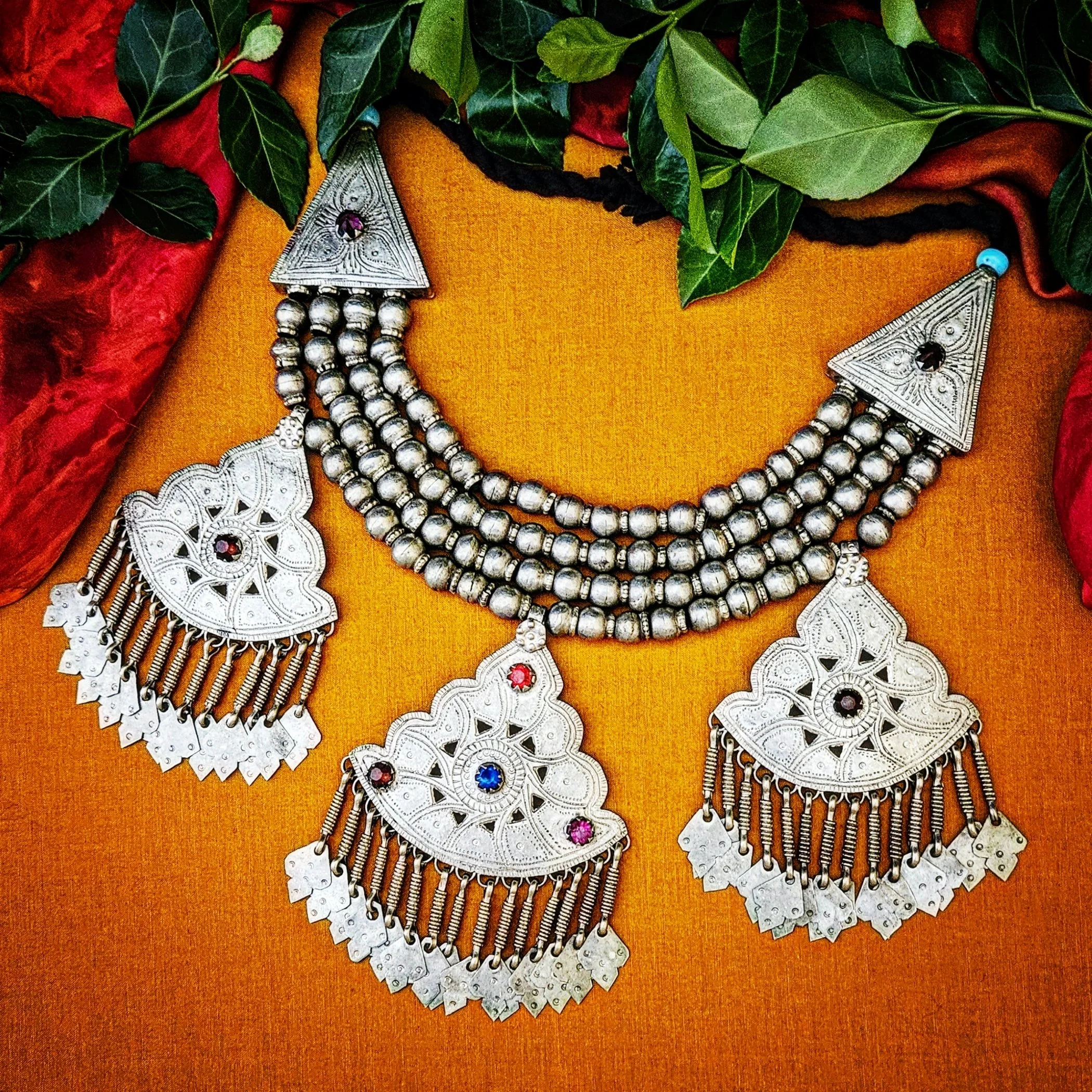 Vintage Kashmiri Beaded - Large Pendants - Jewels and Dangles - Belly Dance