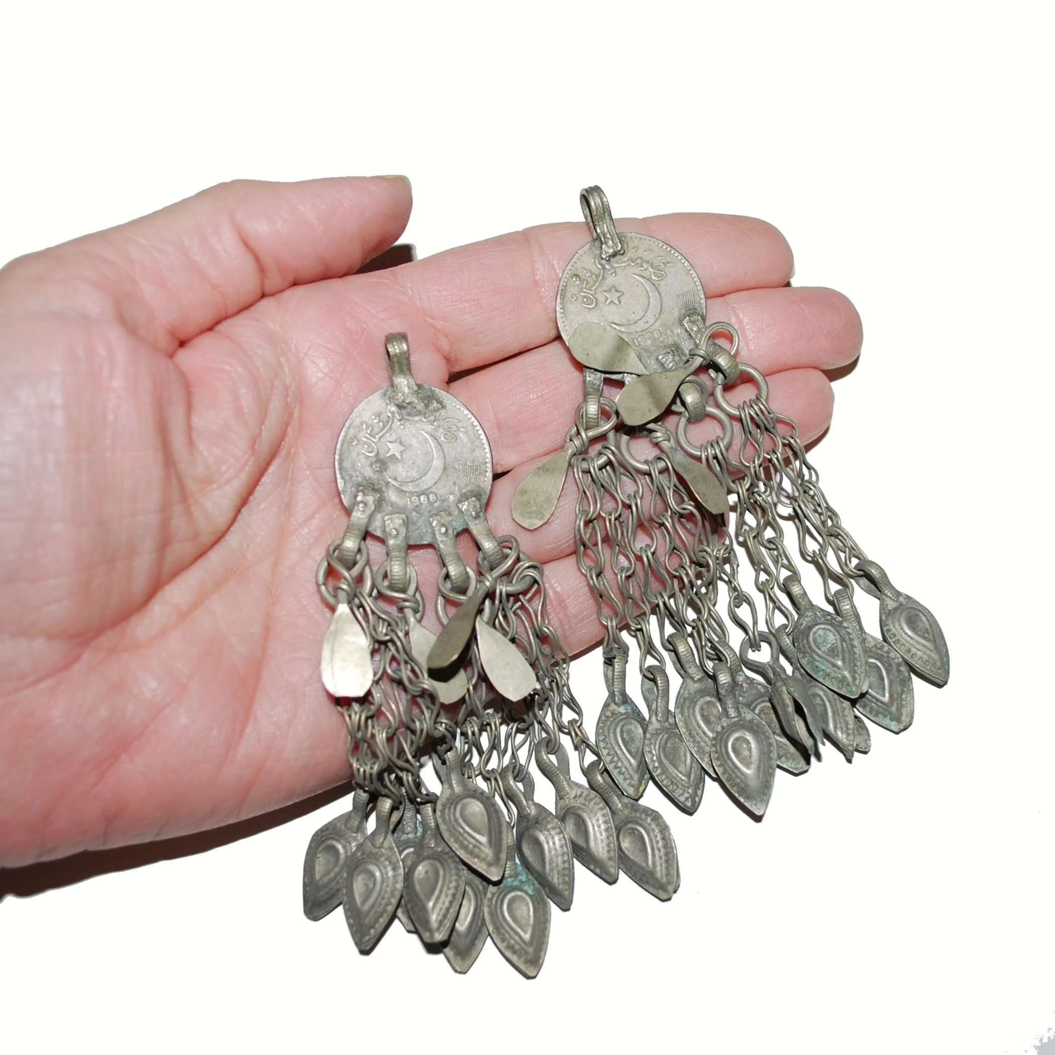 Vintage Tribal Jingle Coin Pendants - Matched Pair - Kuchi Belly Dance DIY