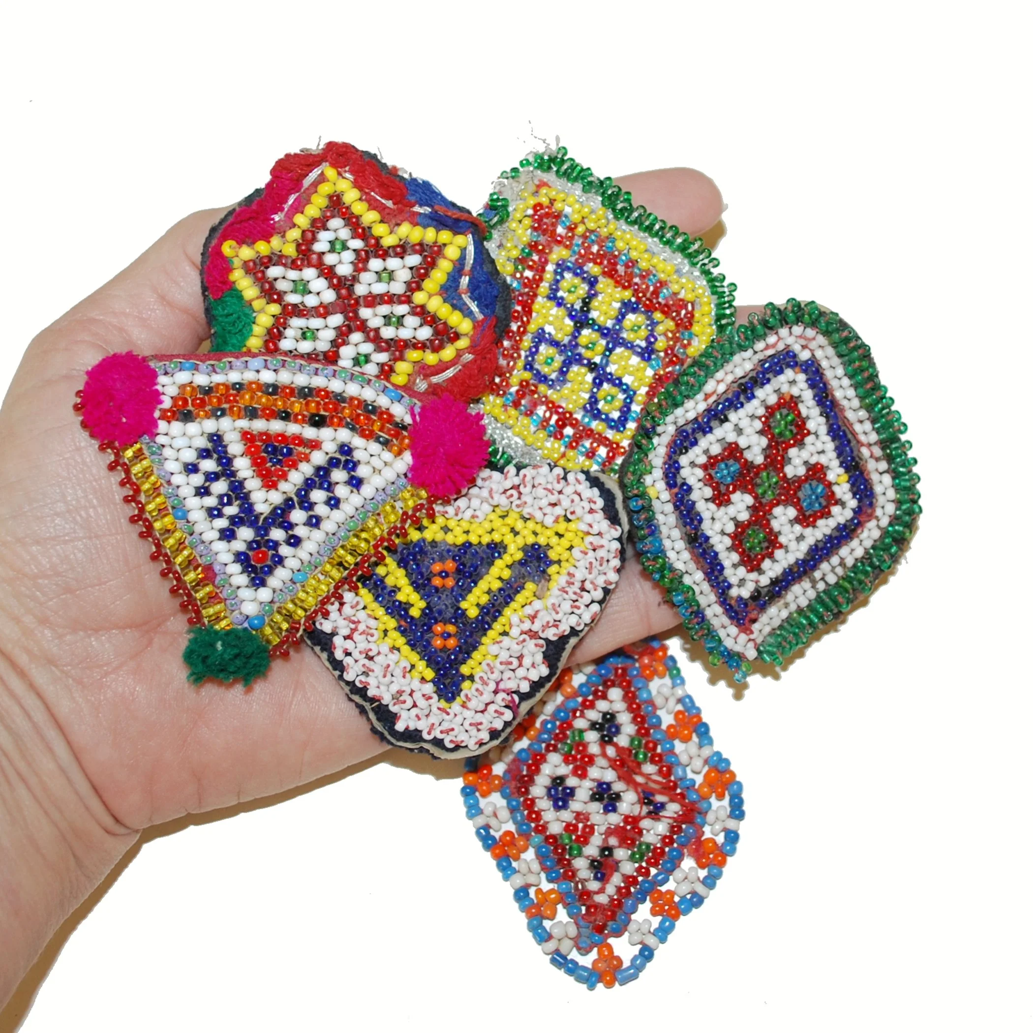 Kuchi Medallions Lot of  6 Pieces -  Vintage Gul - Small Medallions - Variety Shapes