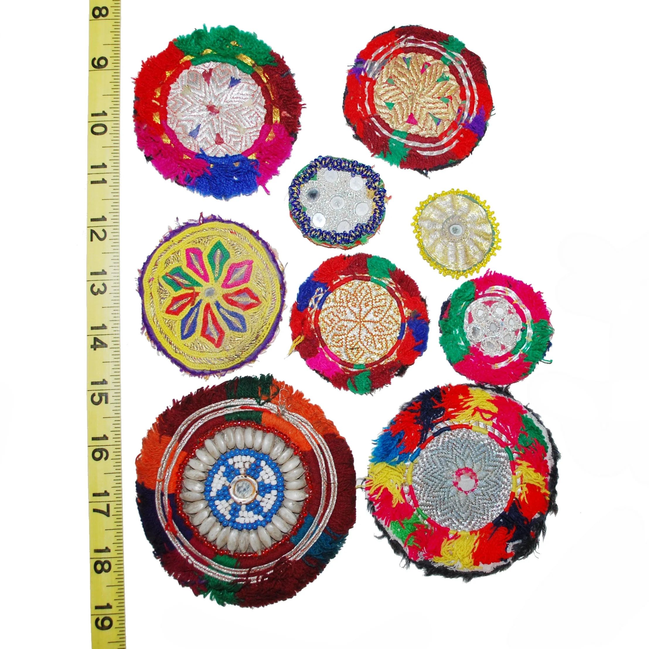 Kuchi Embroidery and Bead Medallions