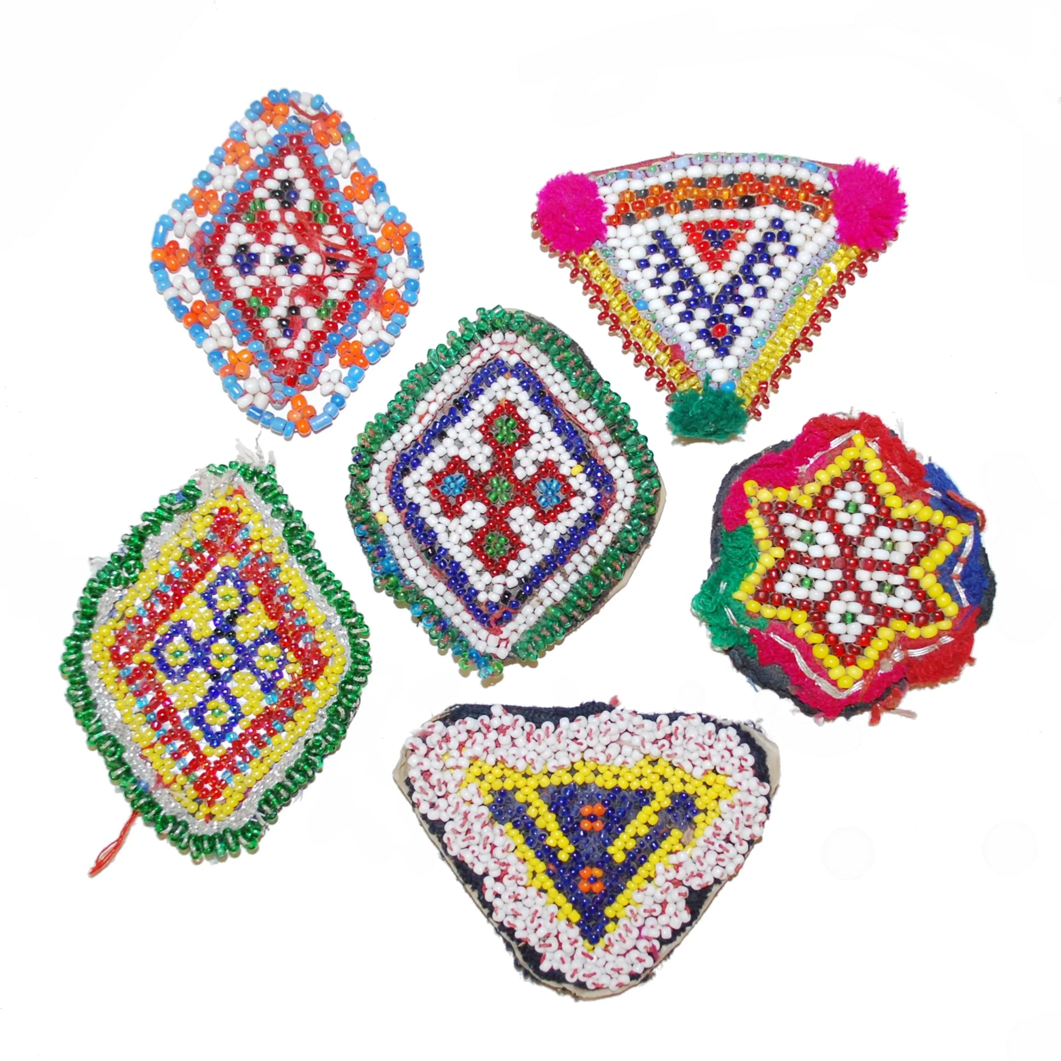 Kuchi Medallions Lot of  6 Pieces -  Vintage Gul - Small Medallions - Variety Shapes