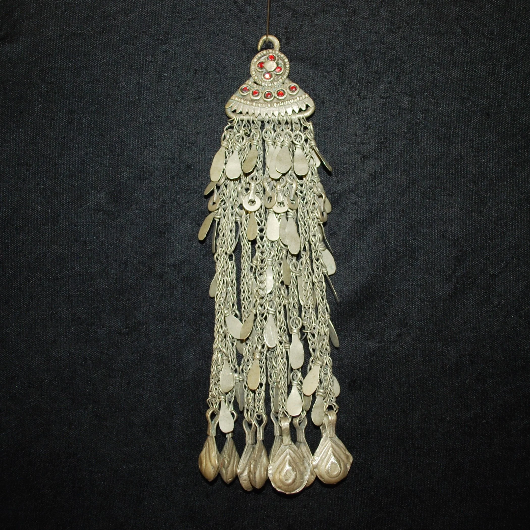 Vintage Kuchi Long Pendant - Huge Hollow Dangles - Belly Dance DIY
