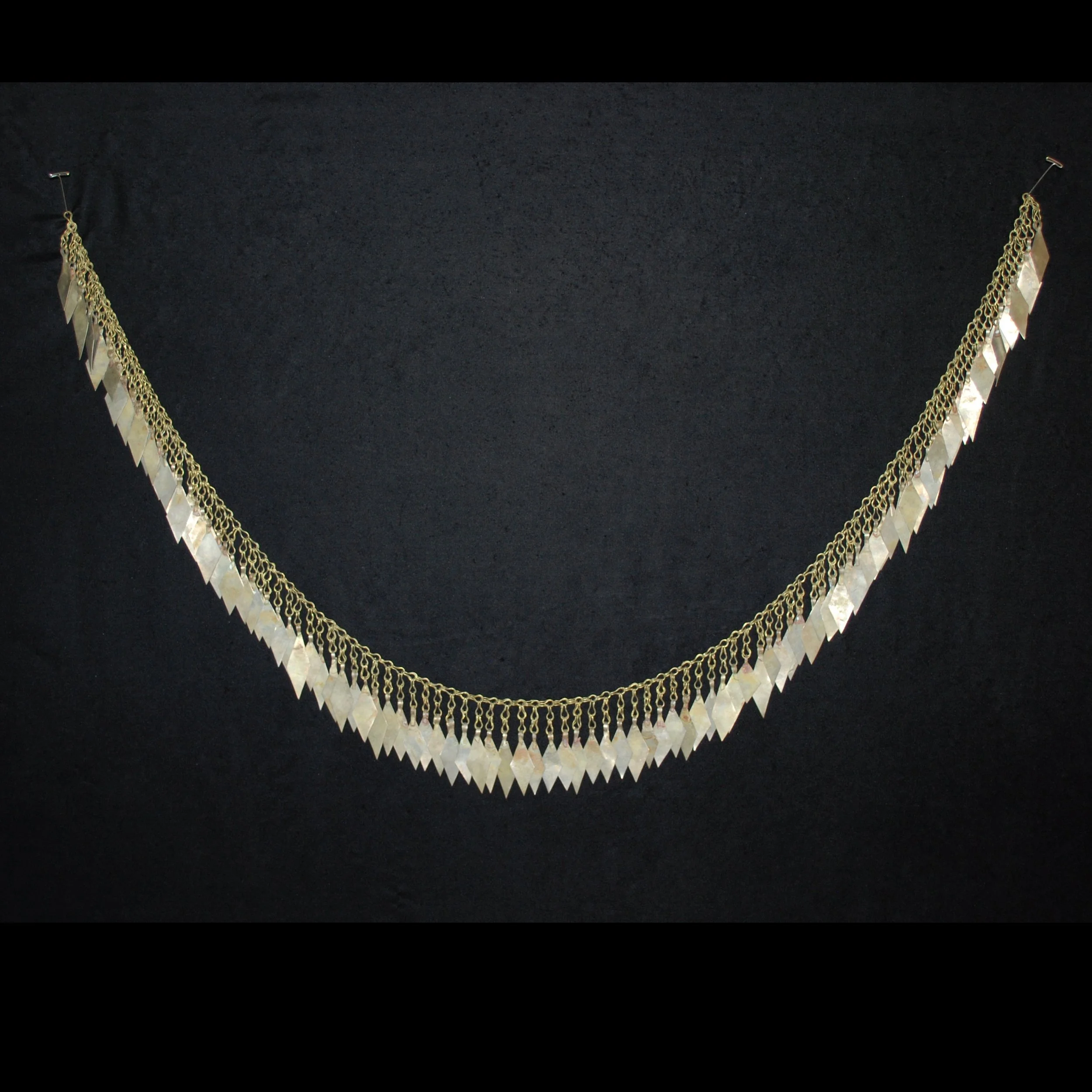 Turkoman Style Chain Fringe - 42 Inches Unpolished - Tribal Chain Fringe for  Belly Dance