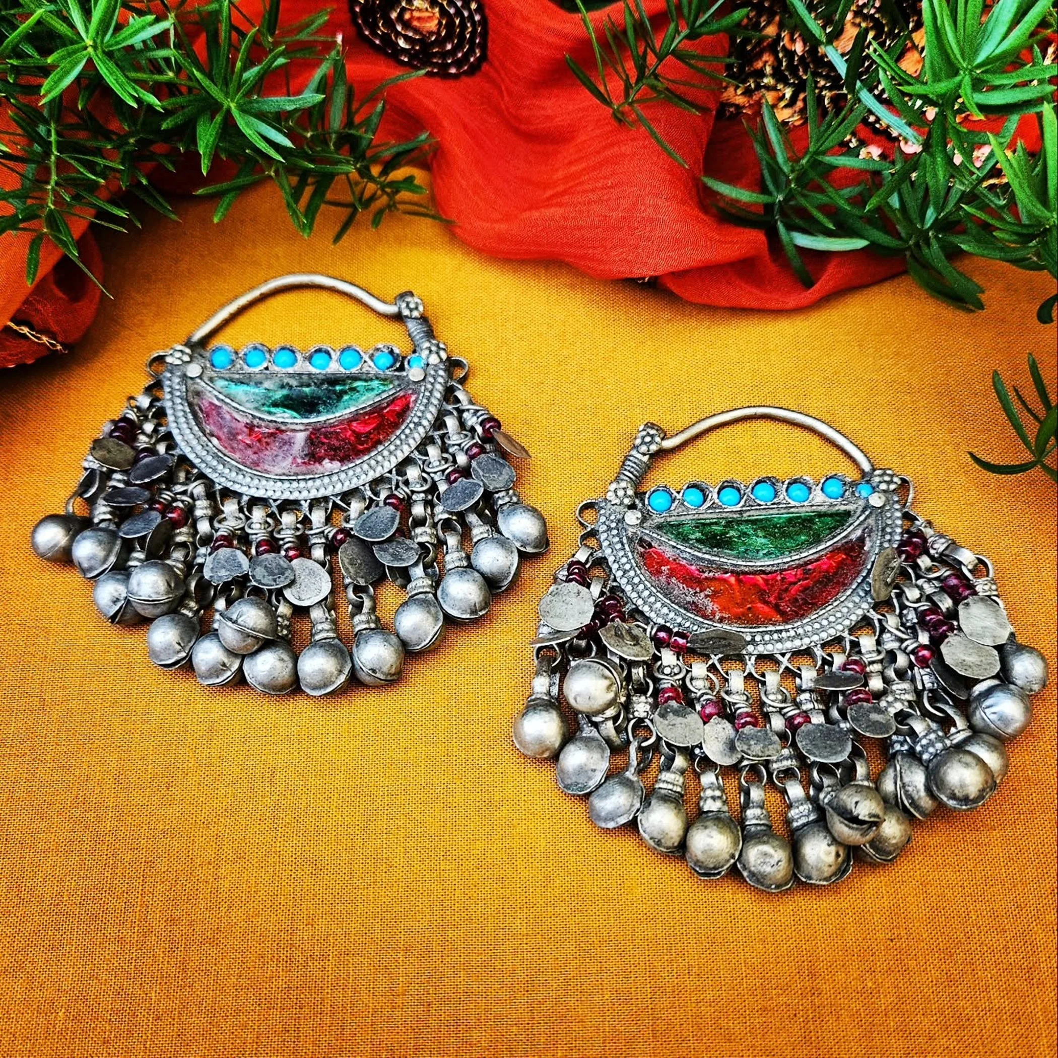 Vintage Waziri Crescent Earrings