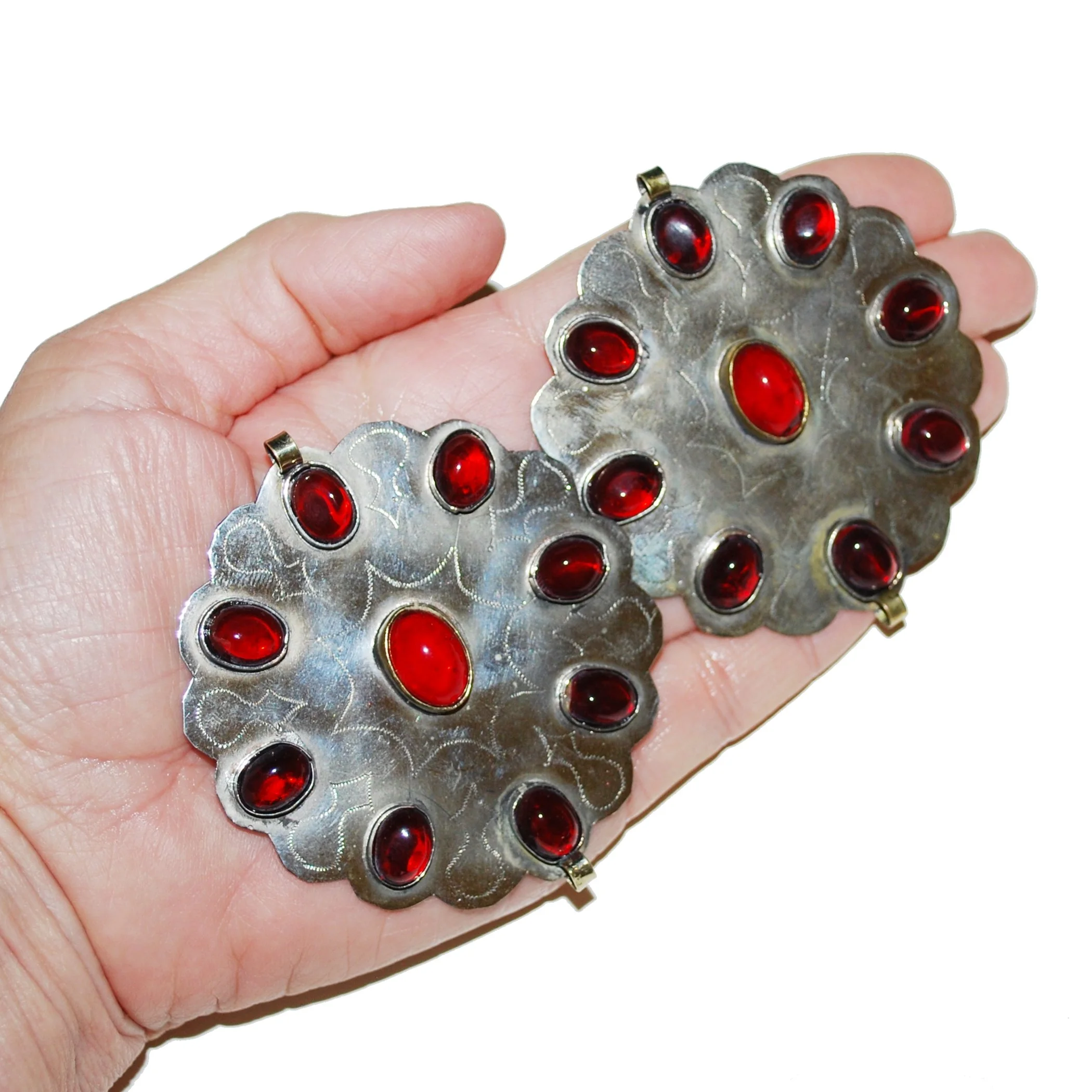 New Turkoman Style Link Pendants - Belly Dance DIY  - Red Black Blue Turquoise