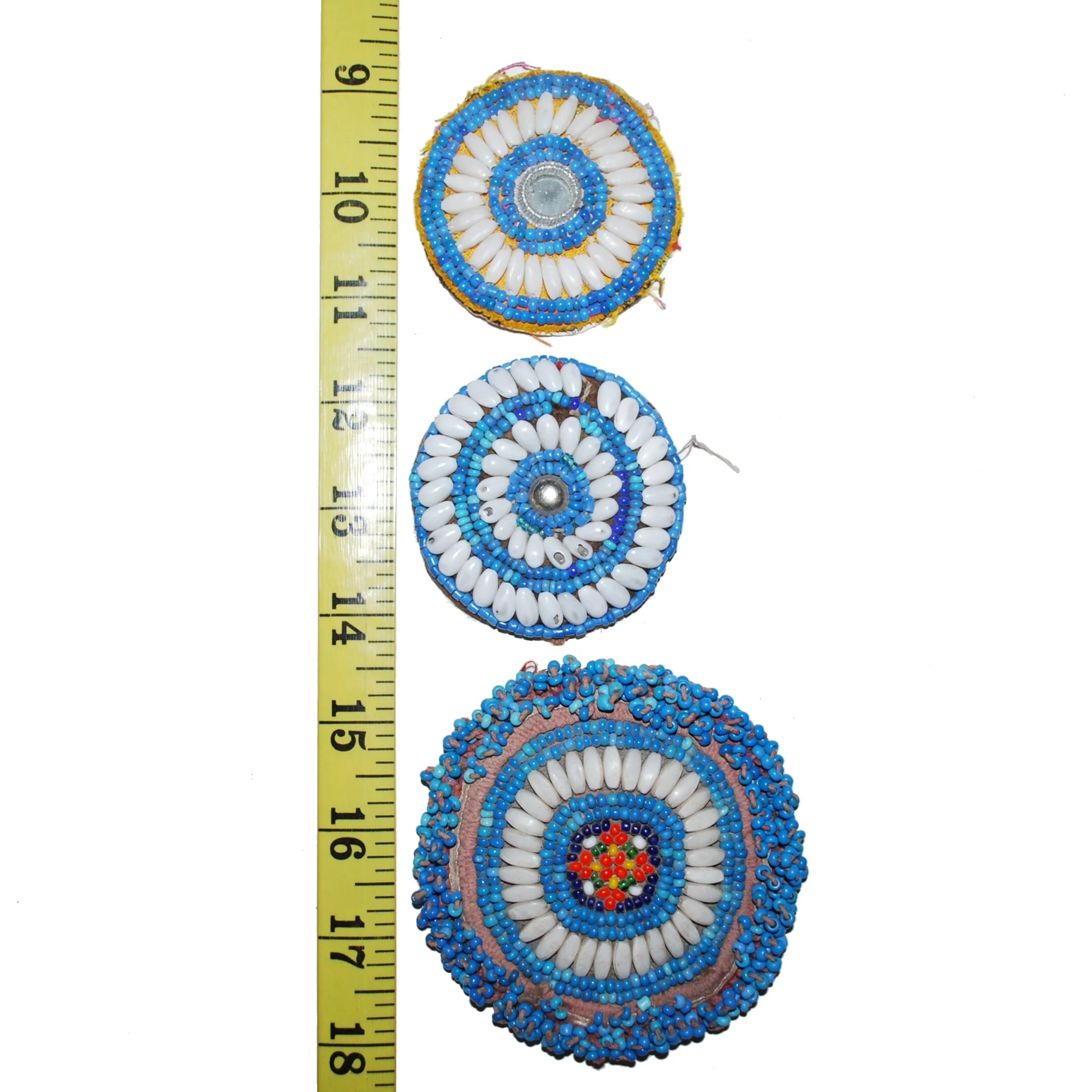 Kuchi Medallions Lot of  3 Pieces -  Vintage Gul - Small Medallions Patches - Belly Dance