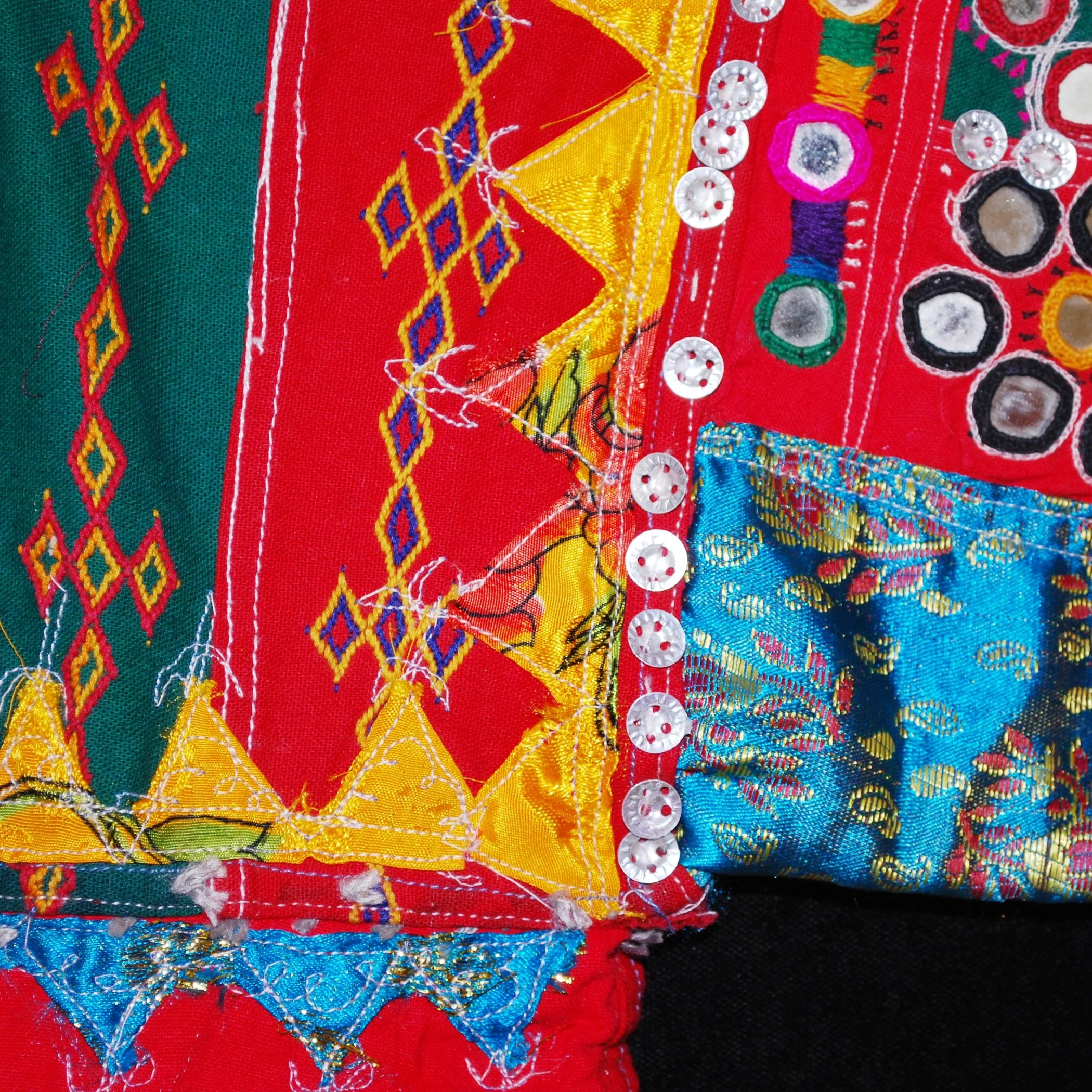 Amazing Vintage Banjara Choli with Shisha Mirrors, Embroidery, Metal Bits and More